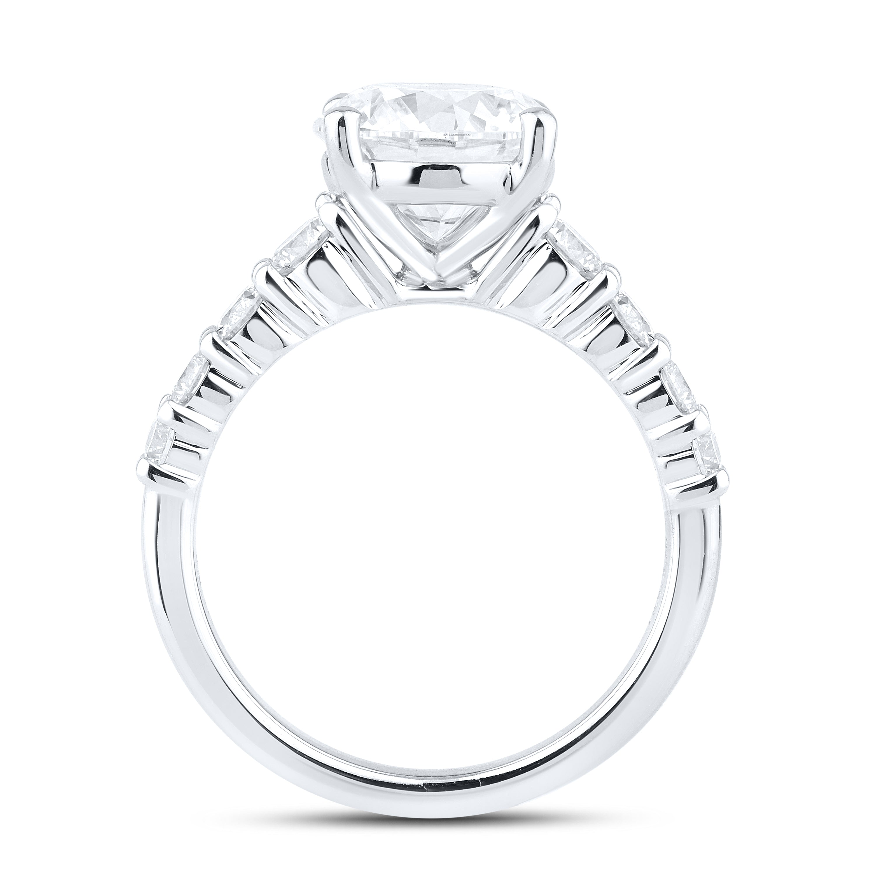 14kt White Gold 3.75 CTW Lab Diamond Engagement Ring