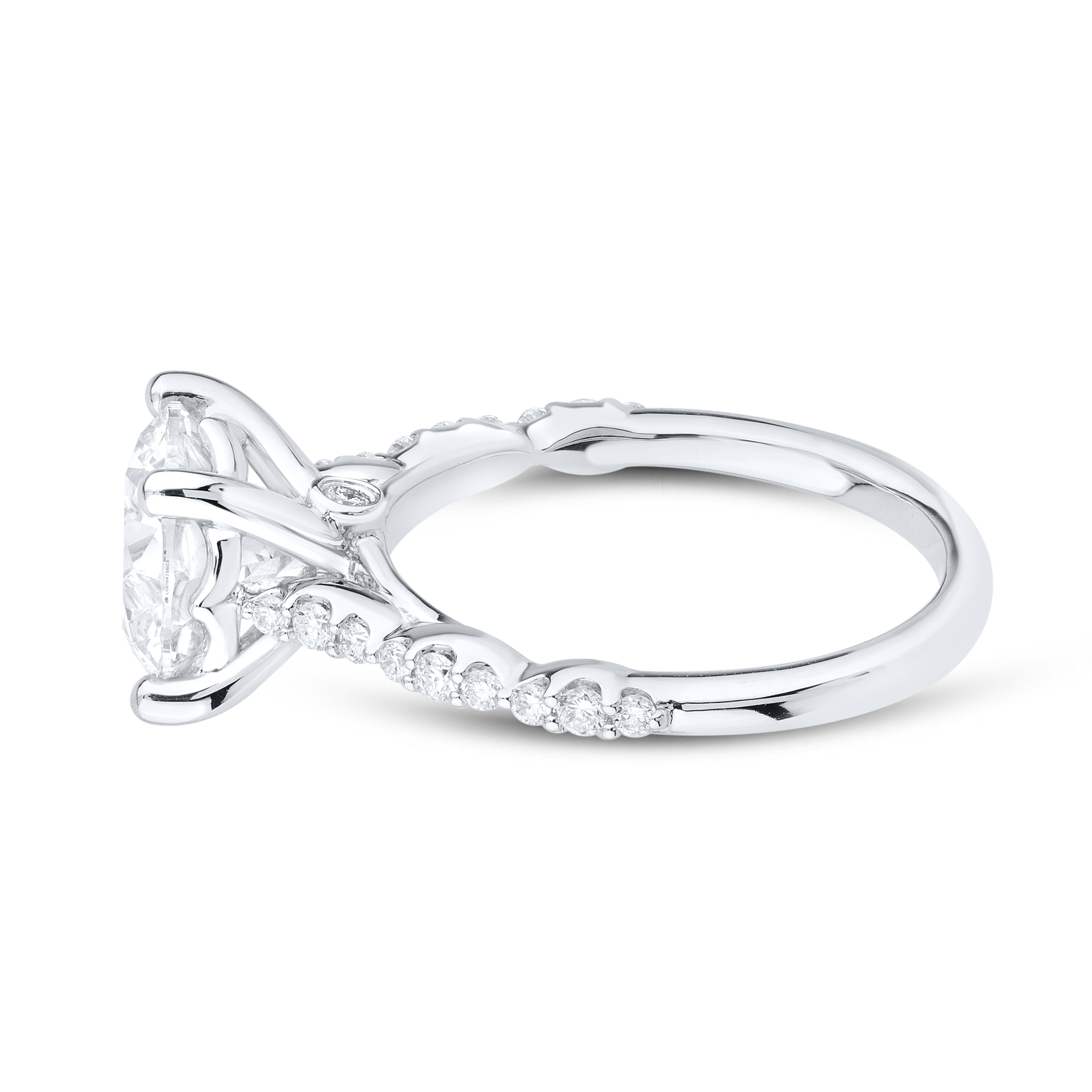 14kt White Gold 3.27 CTW Lab Diamond Engagement Ring