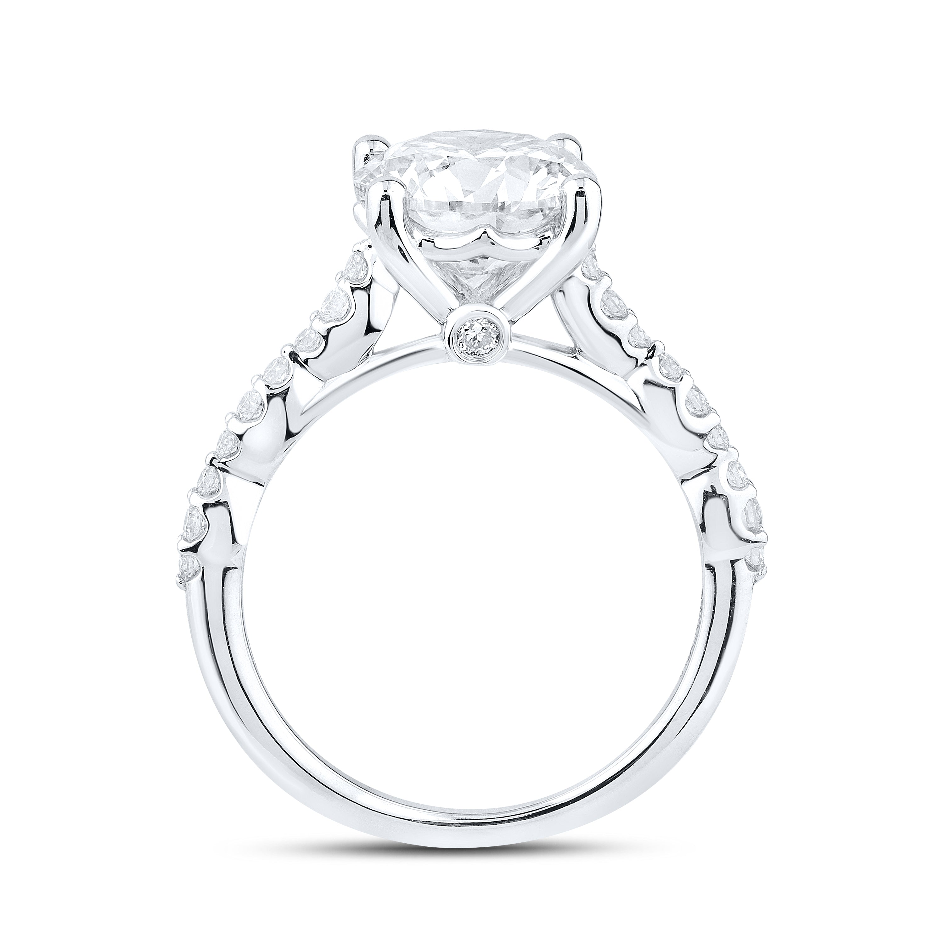 14kt White Gold 3.27 CTW Lab Diamond Engagement Ring