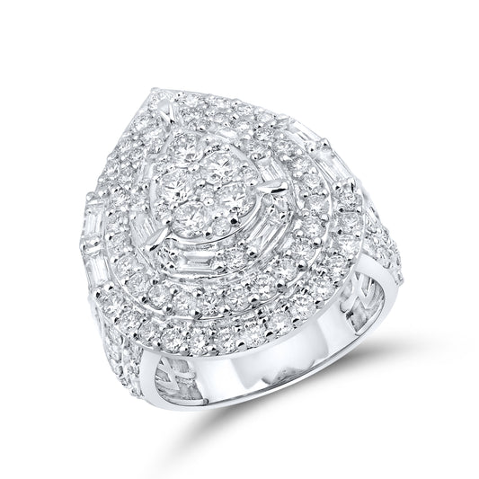 14KT WHITE GOLD 3.17 CTW LADIES DIAMOND RING
