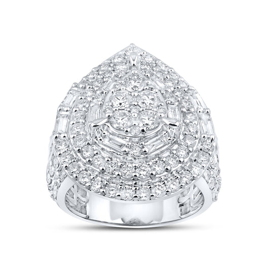 14KT WHITE GOLD 3.17 CTW LADIES DIAMOND RING
