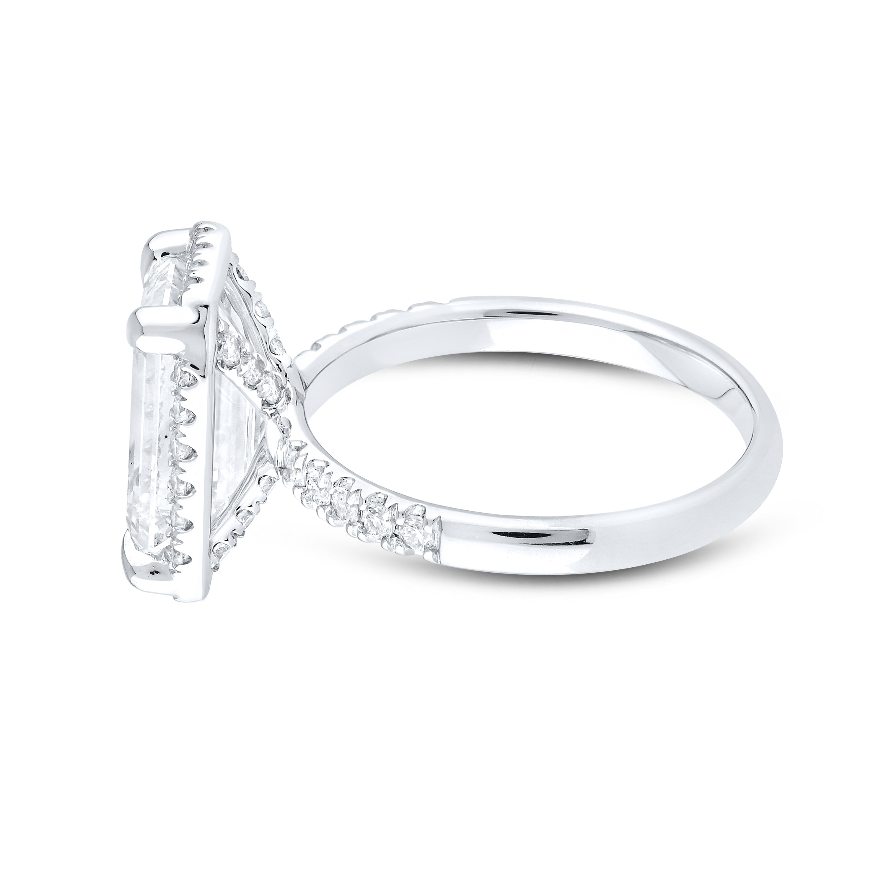 14kt White Gold 4.50 CTW Lab Diamond Engagement Ring