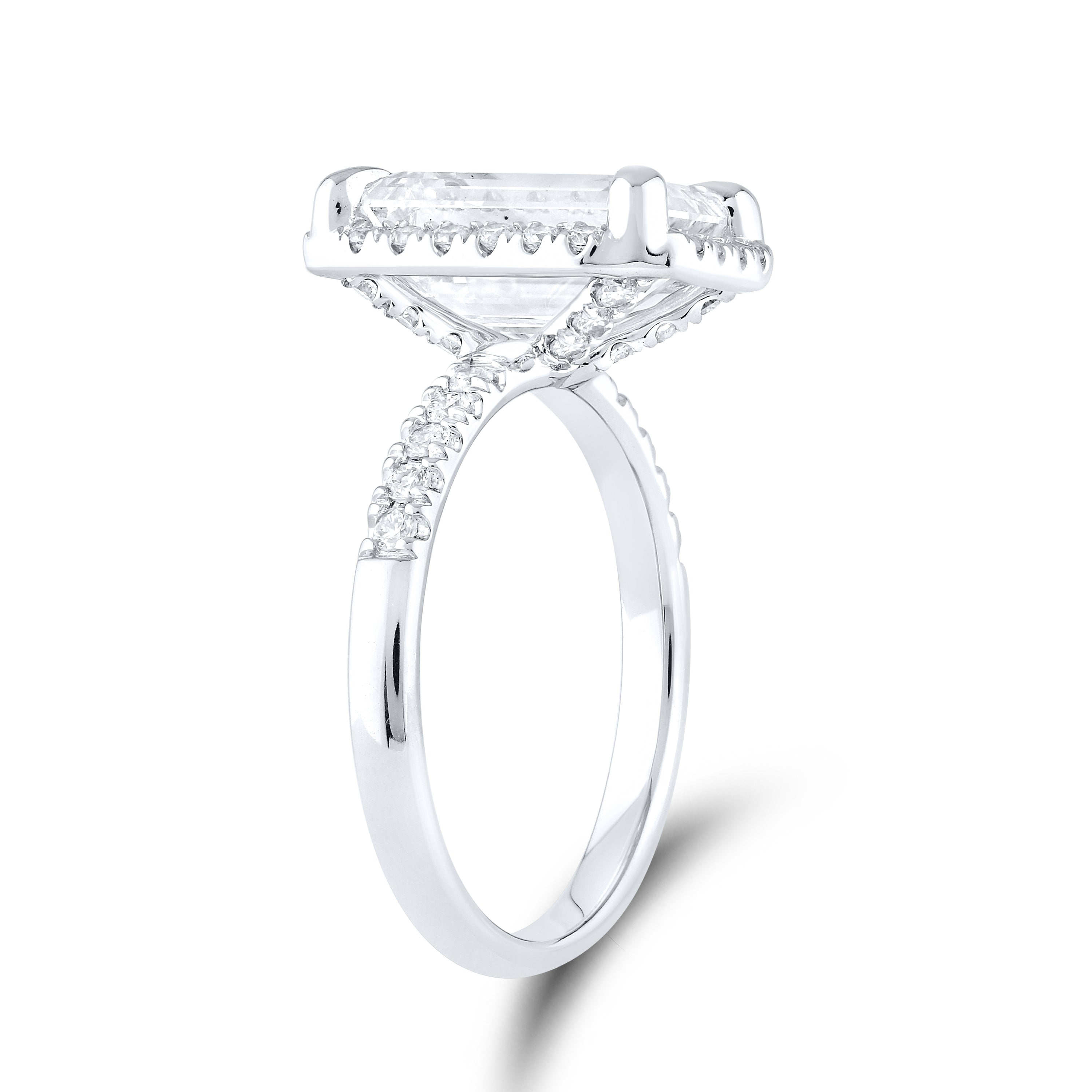14kt White Gold 4.50 CTW Lab Diamond Engagement Ring