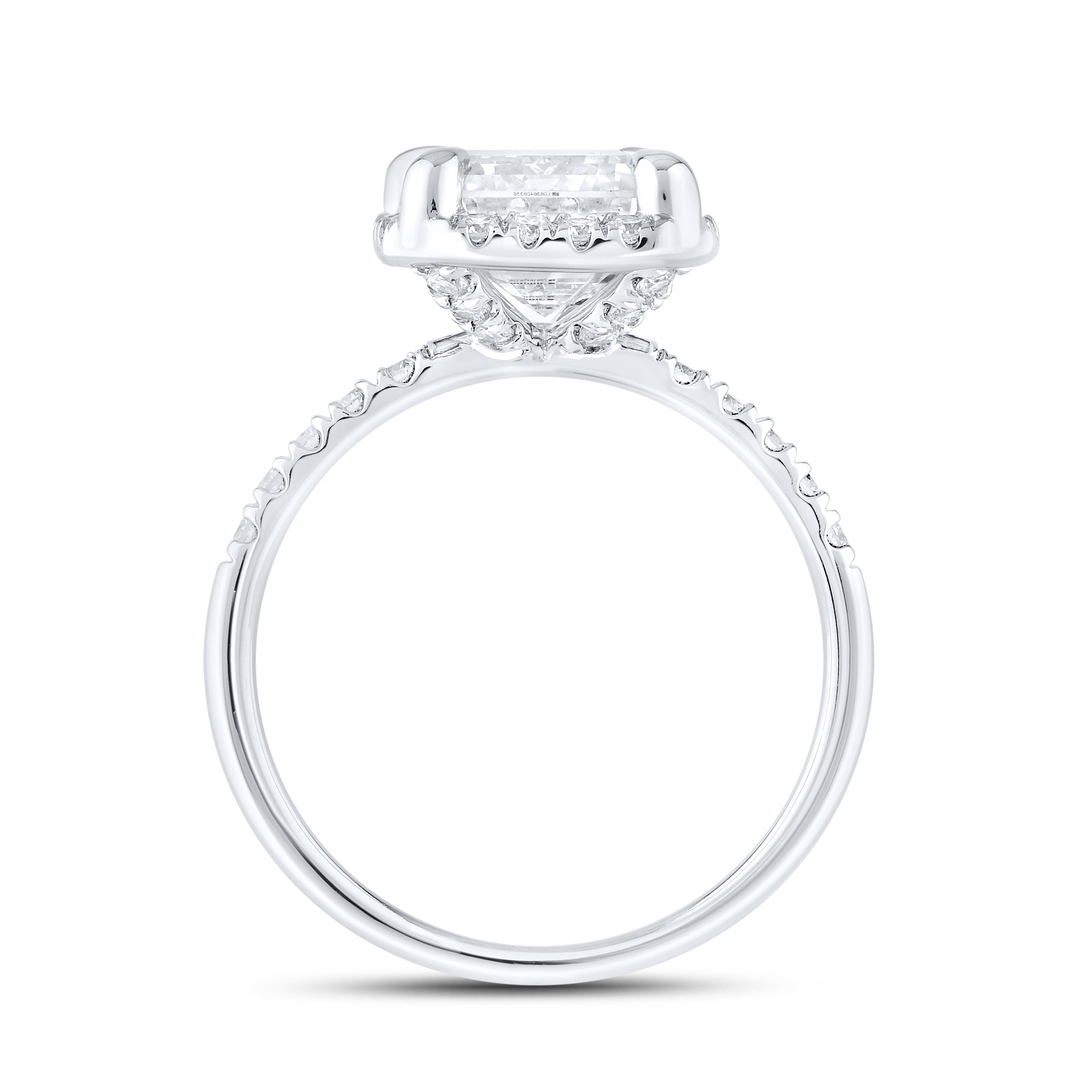 14kt White Gold 4.50 CTW Lab Diamond Engagement Ring