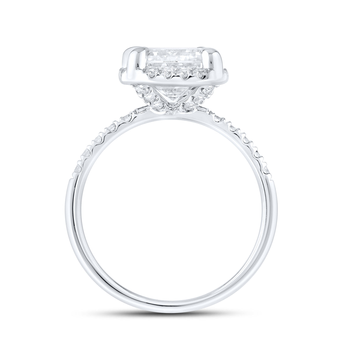14kt White Gold 4.50 CTW Lab Diamond Engagement Ring