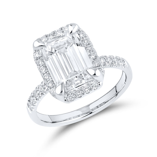 14kt White Gold 4.50 CTW Lab Diamond Engagement Ring