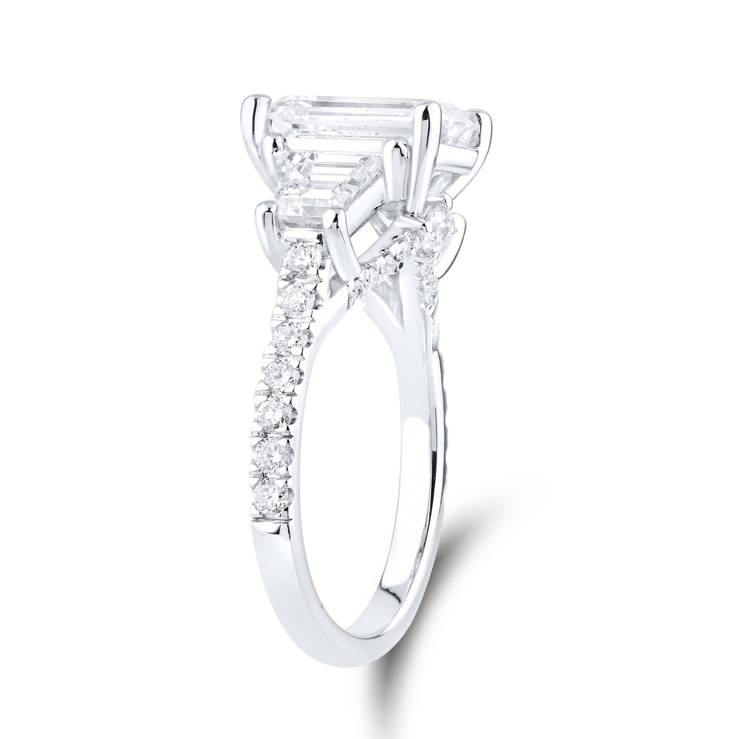 14kt White Gold 4.54 CTW Lab Diamond Engagement Ring