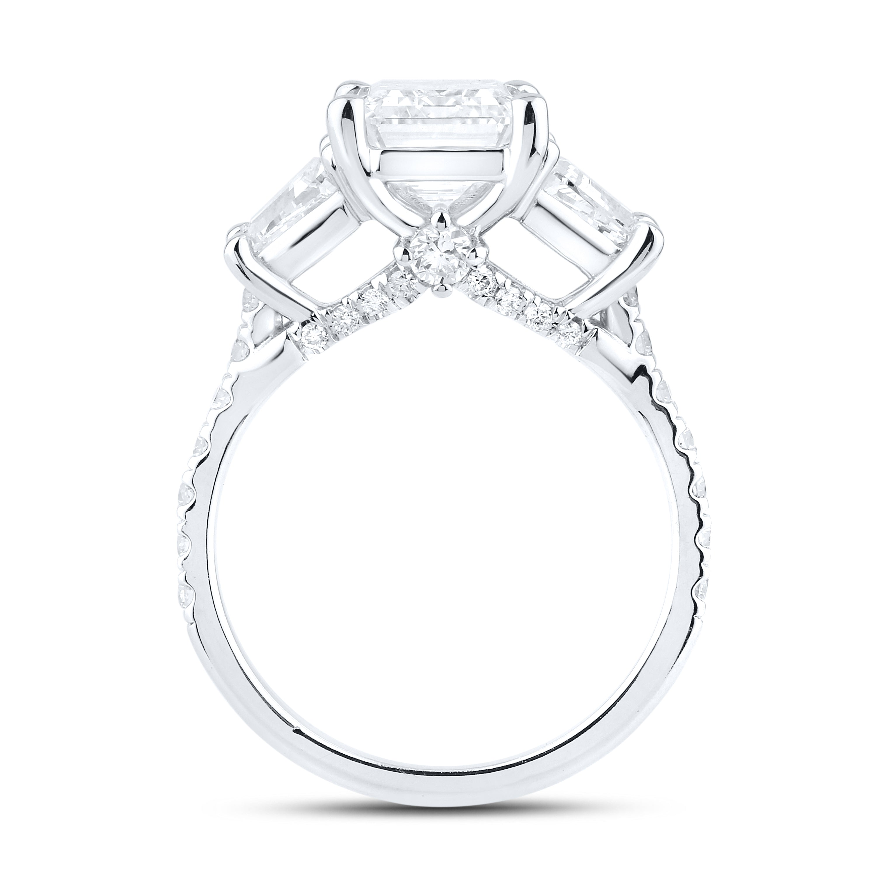 14kt White Gold 4.54 CTW Lab Diamond Engagement Ring