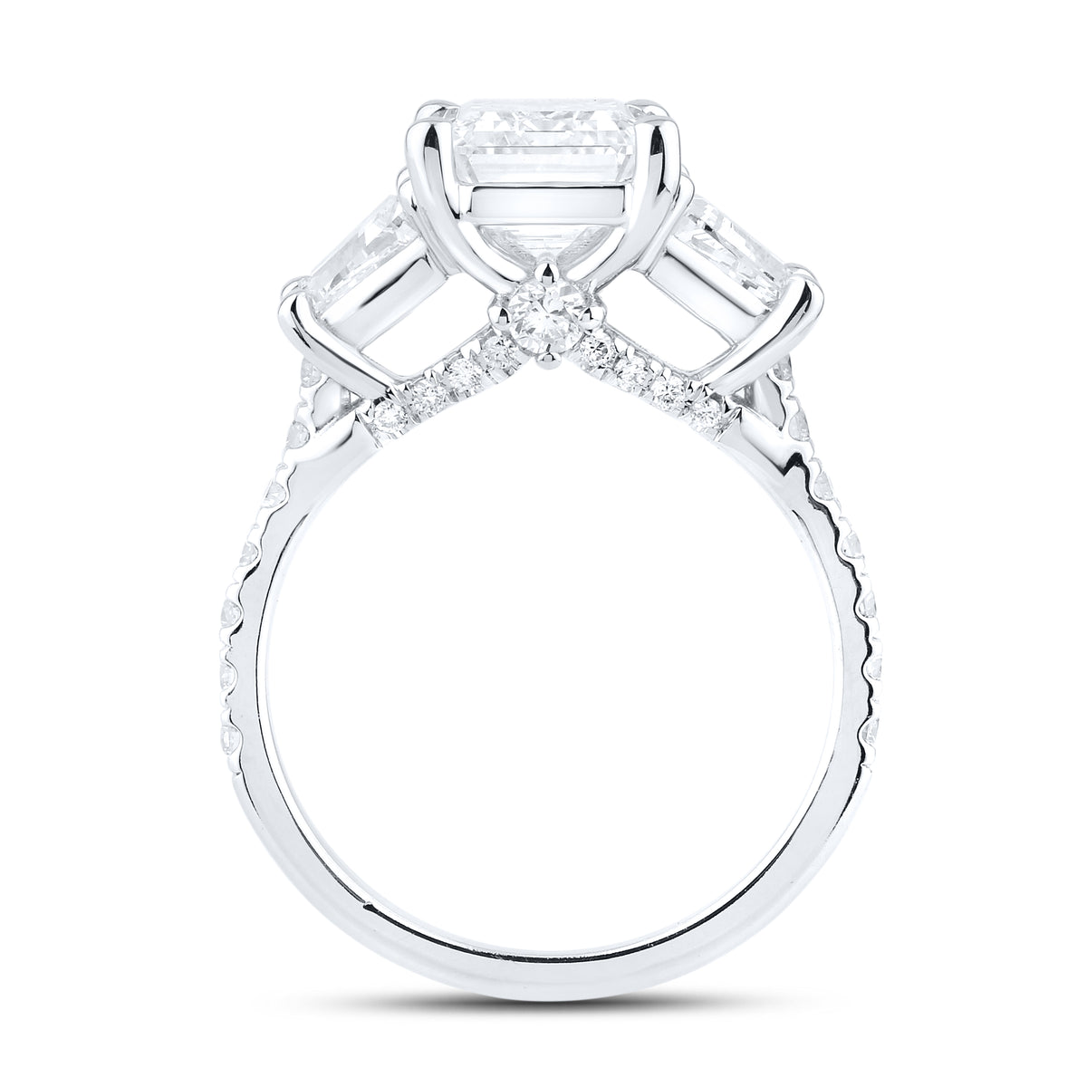 14kt White Gold 4.54 CTW Lab Diamond Engagement Ring