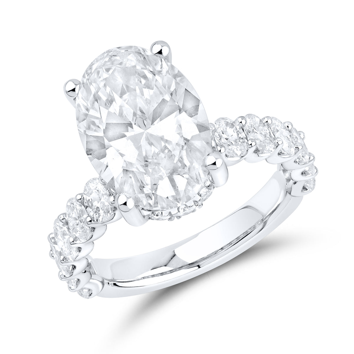 14kt White Gold 4.26 CTW Lab Diamond Engagement Ring