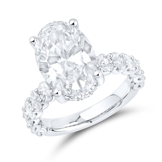 14kt White Gold 4.26 CTW Lab Diamond Engagement Ring