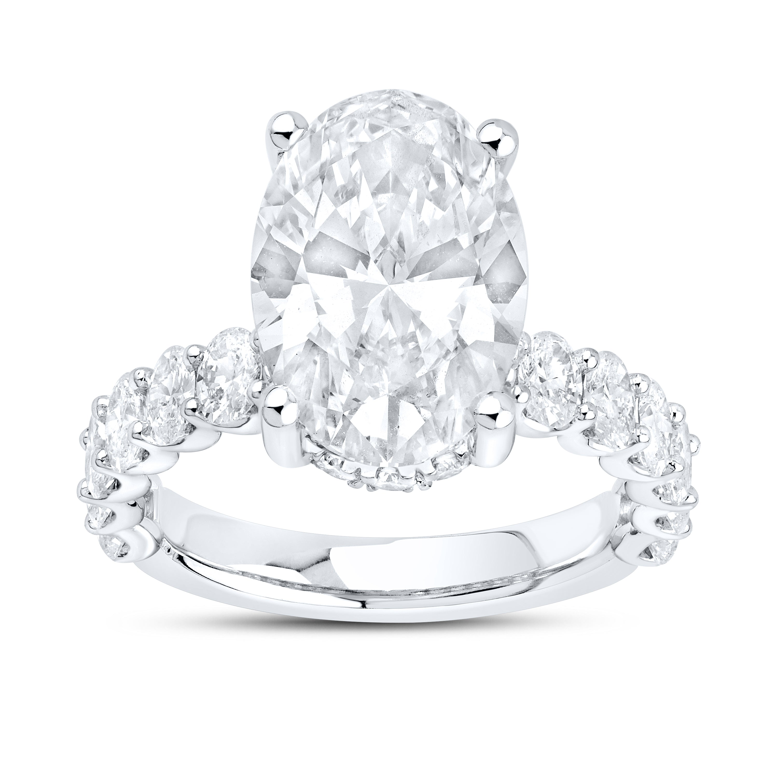 14kt White Gold 4.26 CTW Lab Diamond Engagement Ring