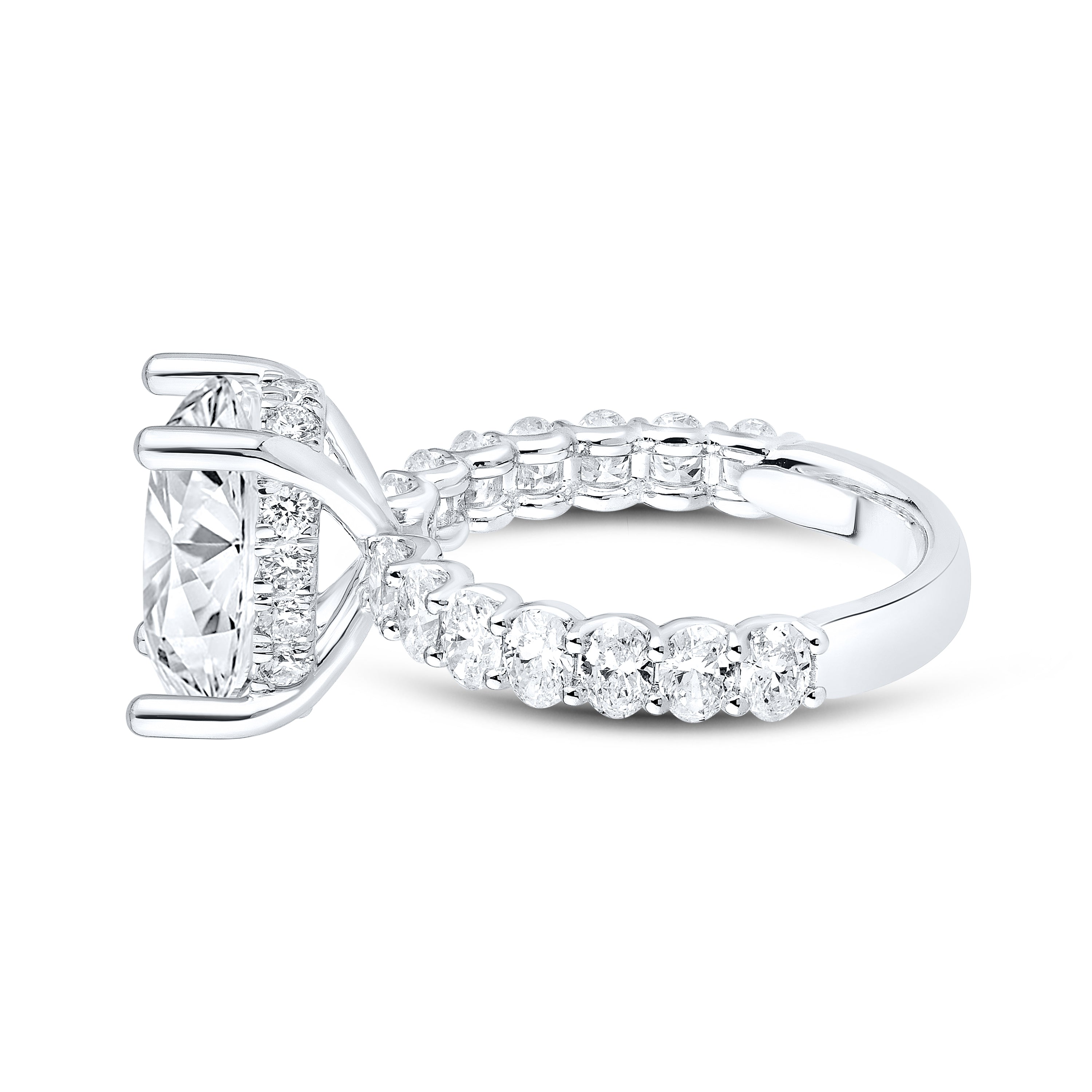 14kt White Gold 4.26 CTW Lab Diamond Engagement Ring