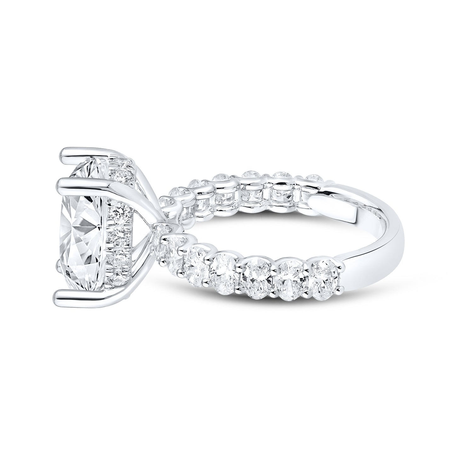 14kt White Gold 4.26 CTW Lab Diamond Engagement Ring