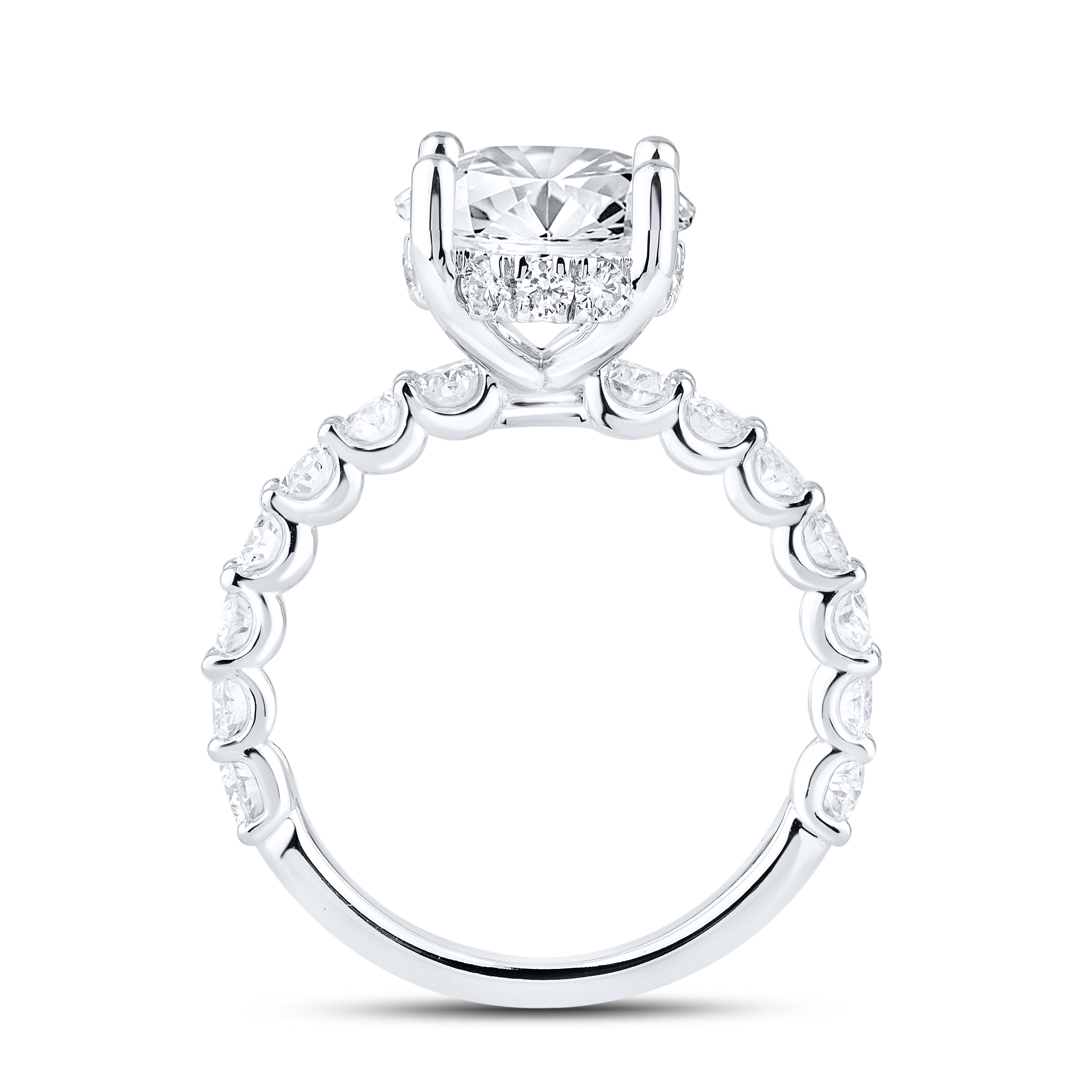 14kt White Gold 4.26 CTW Lab Diamond Engagement Ring
