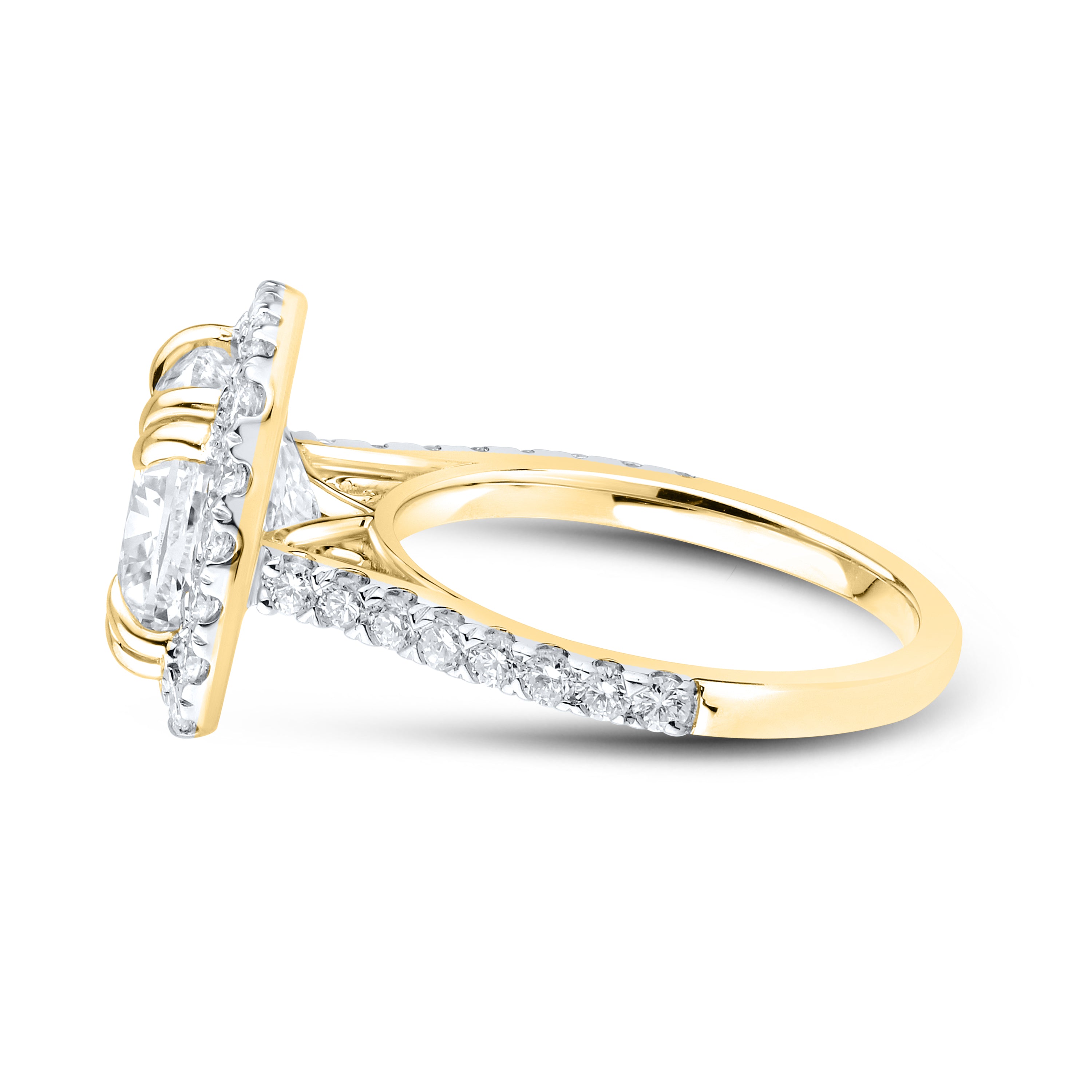 14kt Yellow Gold 4.75 CTW Lab Diamond Engagement Ring