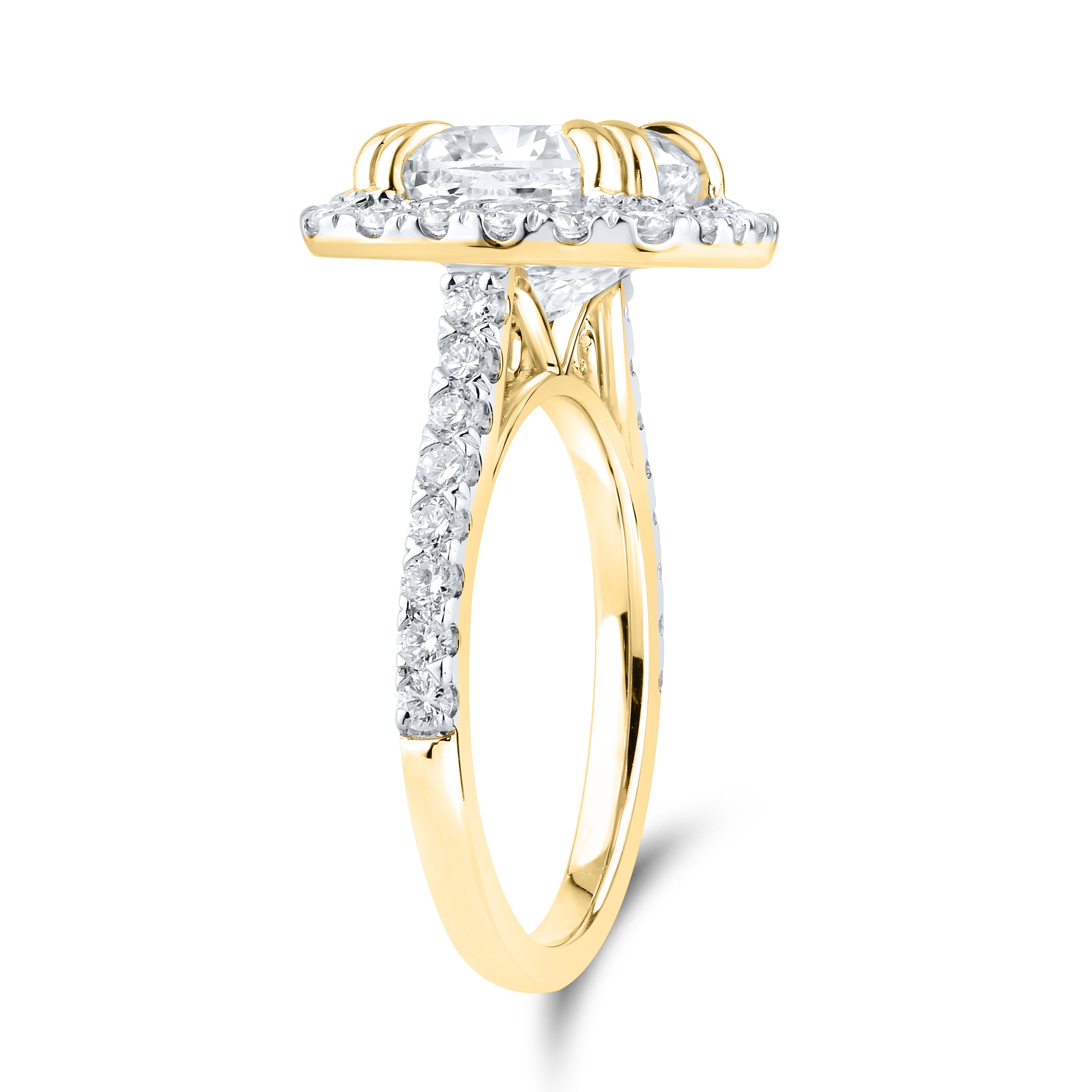 14kt Yellow Gold 4.75 CTW Lab Diamond Engagement Ring