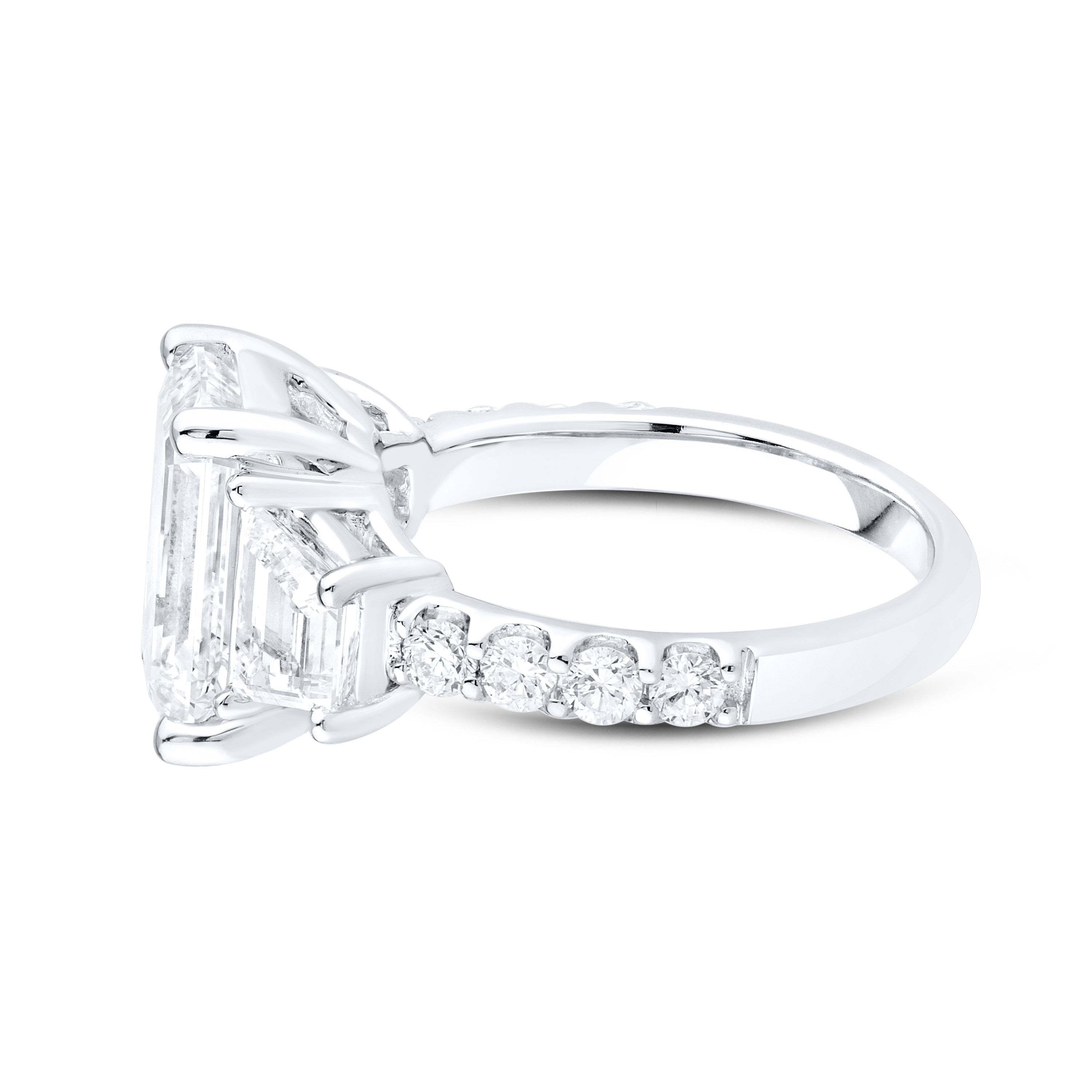 14kt White Gold 6.39 CTW Lab Diamond Engagement Ring