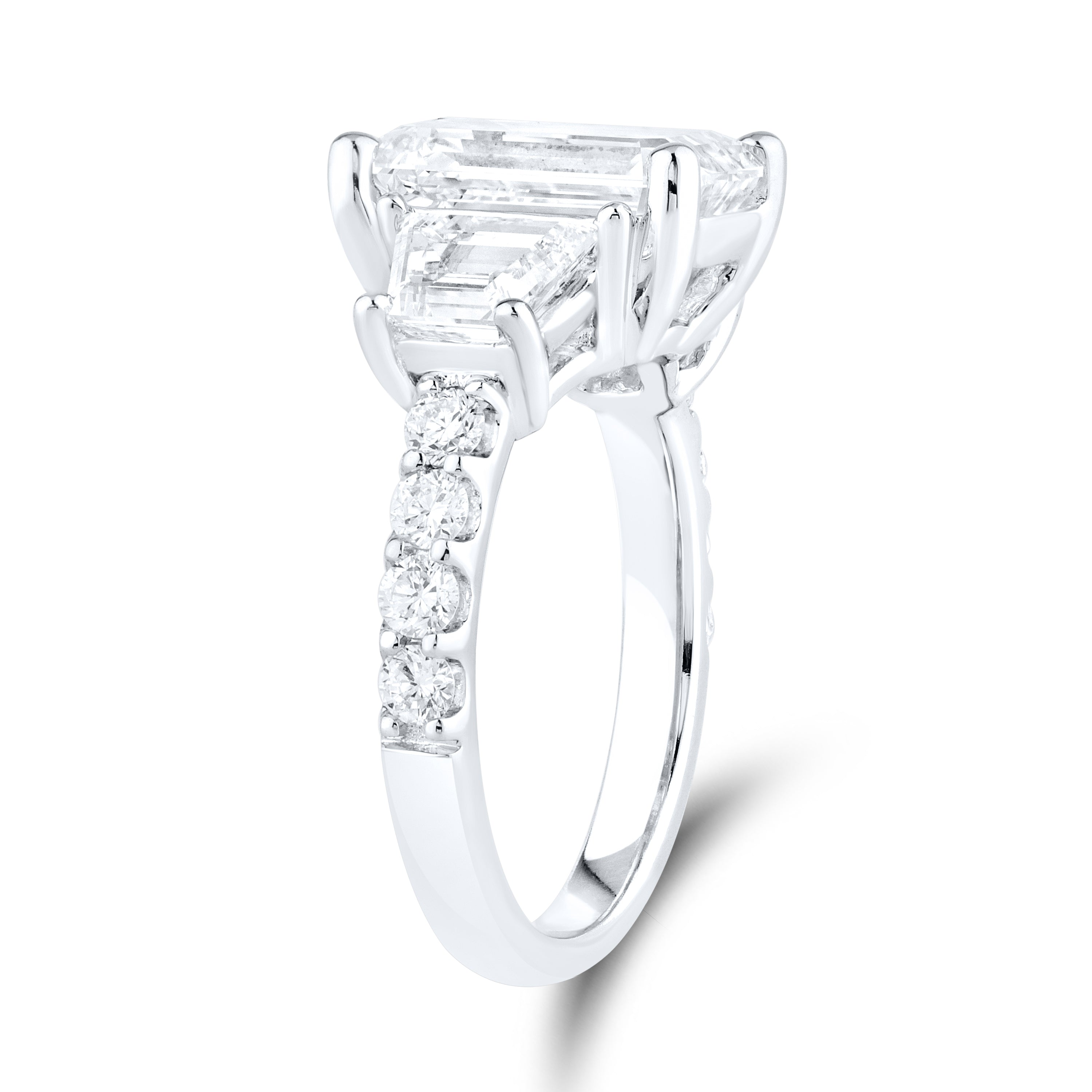 14kt White Gold 6.39 CTW Lab Diamond Engagement Ring