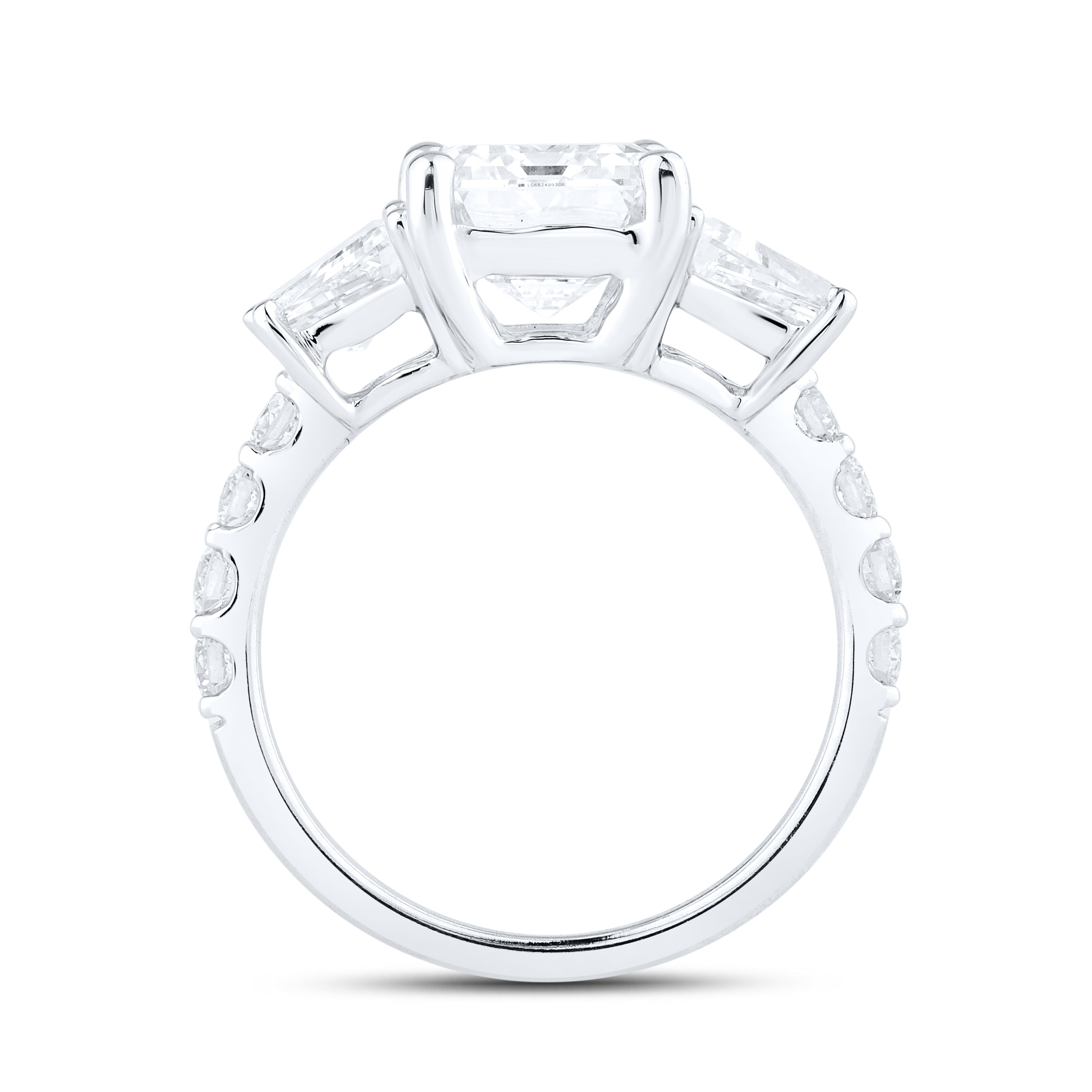 14kt White Gold 6.39 CTW Lab Diamond Engagement Ring