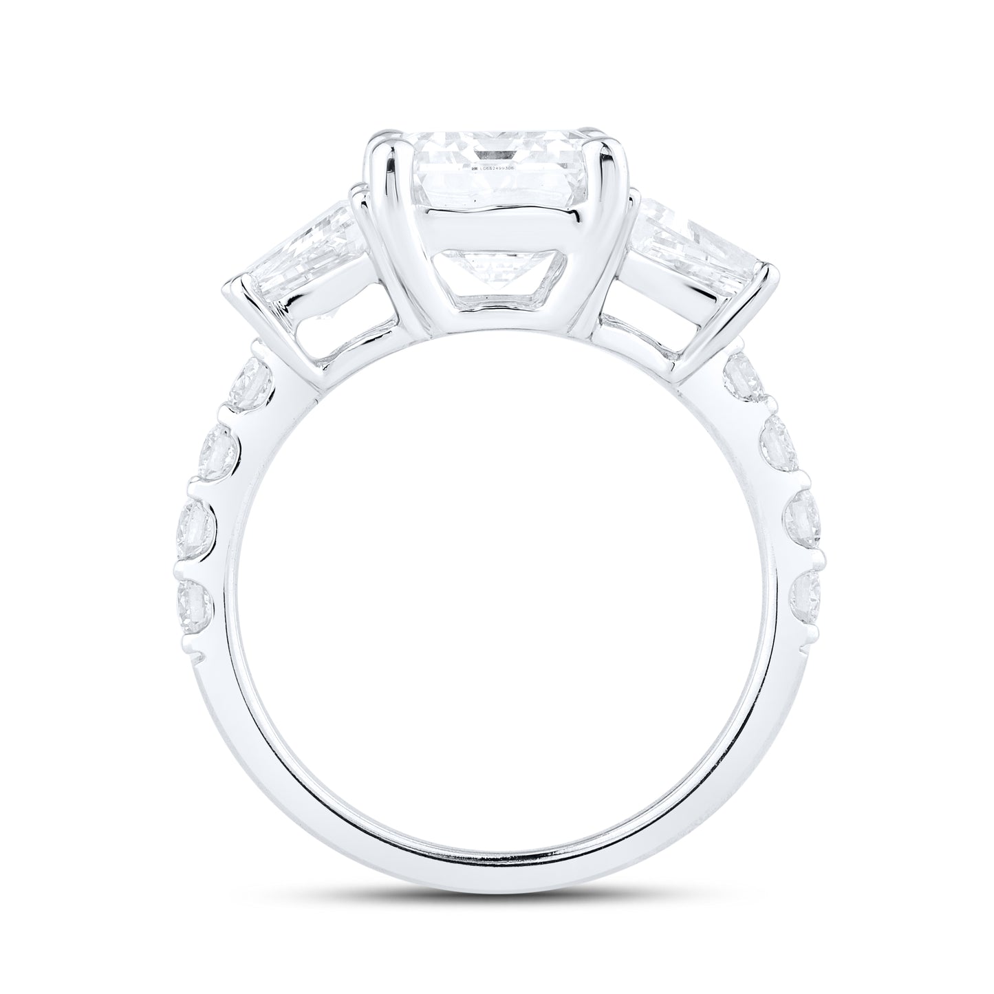 14kt White Gold 6.39 CTW Lab Diamond Engagement Ring