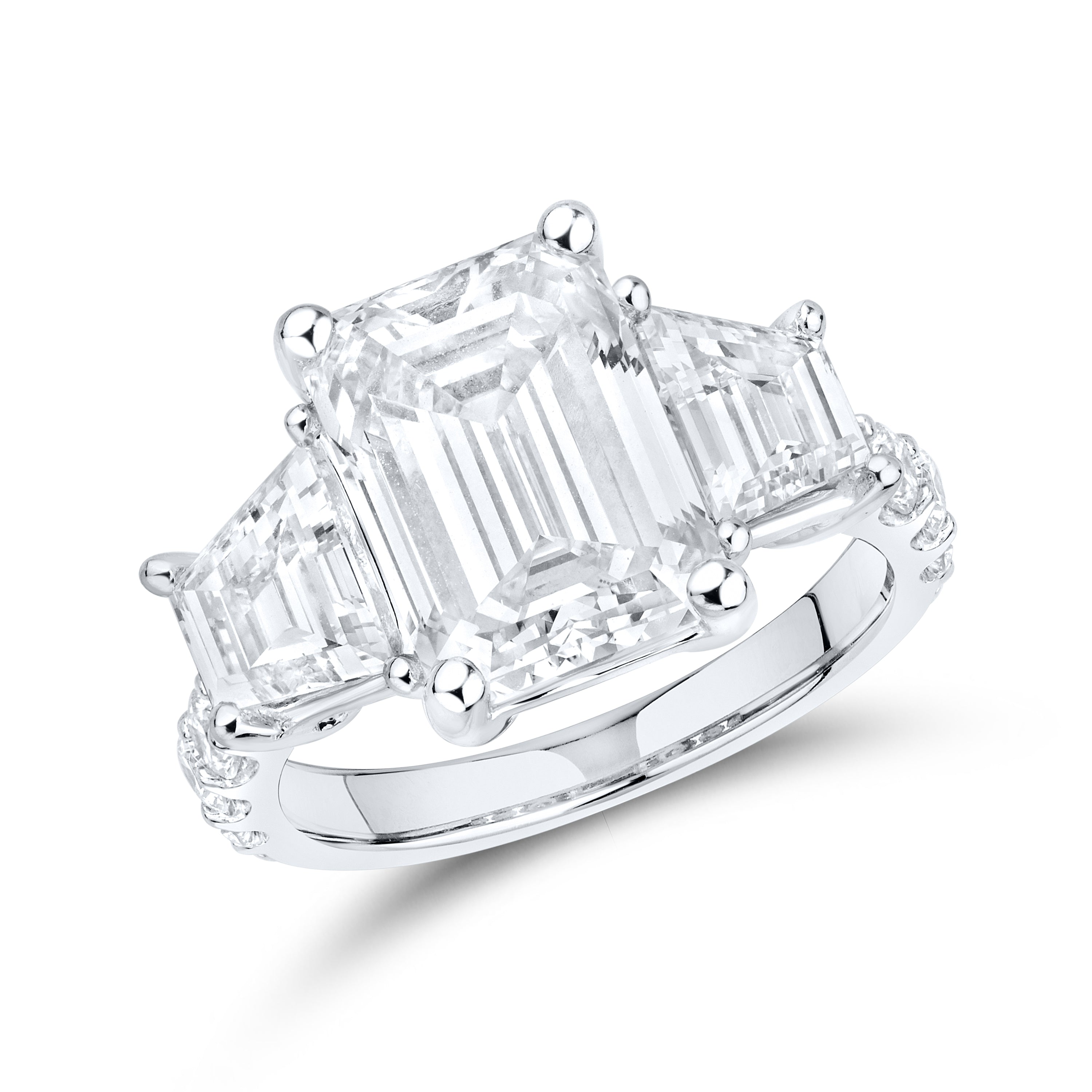 14kt White Gold 6.39 CTW Lab Diamond Engagement Ring