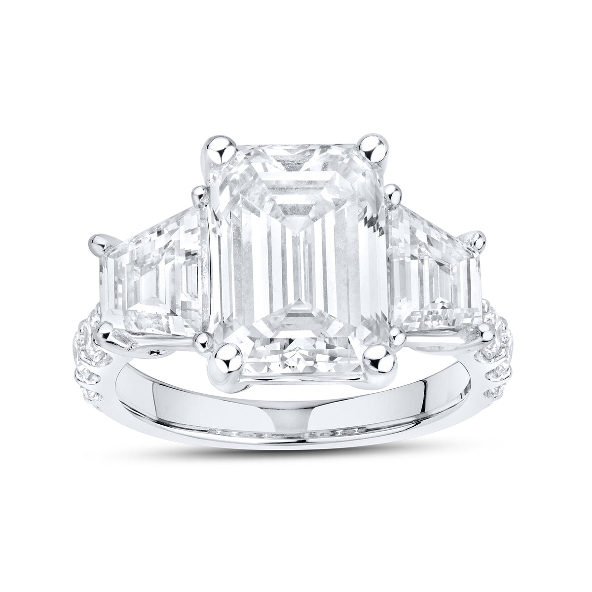 14kt White Gold 6.39 CTW Lab Diamond Engagement Ring
