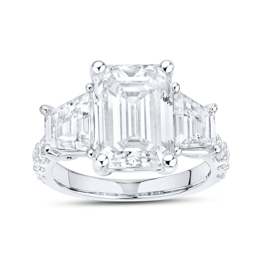 14kt White Gold 6.39 CTW Lab Diamond Engagement Ring