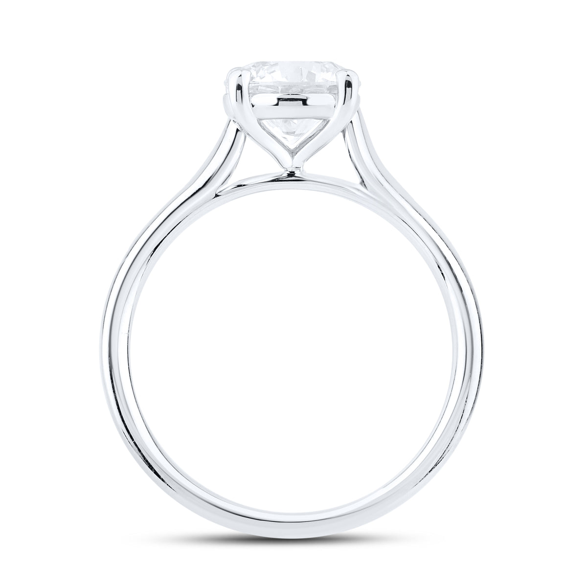 14kt White Gold 1.51 CTW Lab Diamond Round Shape Solitaire Ring