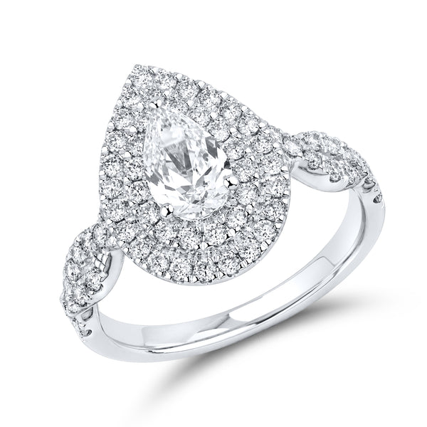 14kt White Gold 1.50 CTW  Lab Diamond Engagement Ring