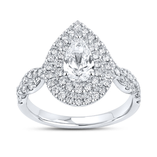 14kt White Gold 1.50 CTW  Lab Diamond Engagement Ring
