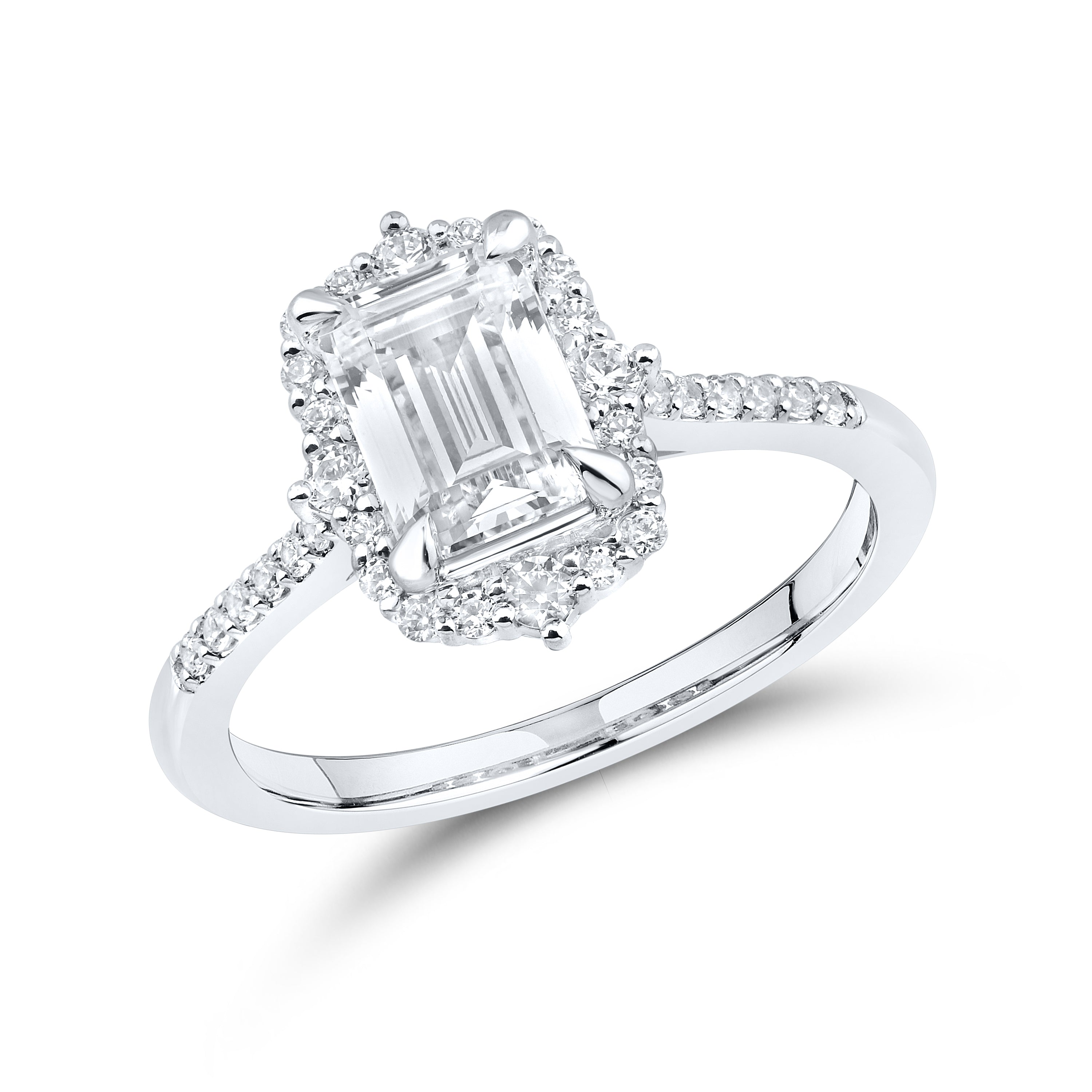 14kt White Gold 1.78 CTW Lab Diamond Engagement Ring