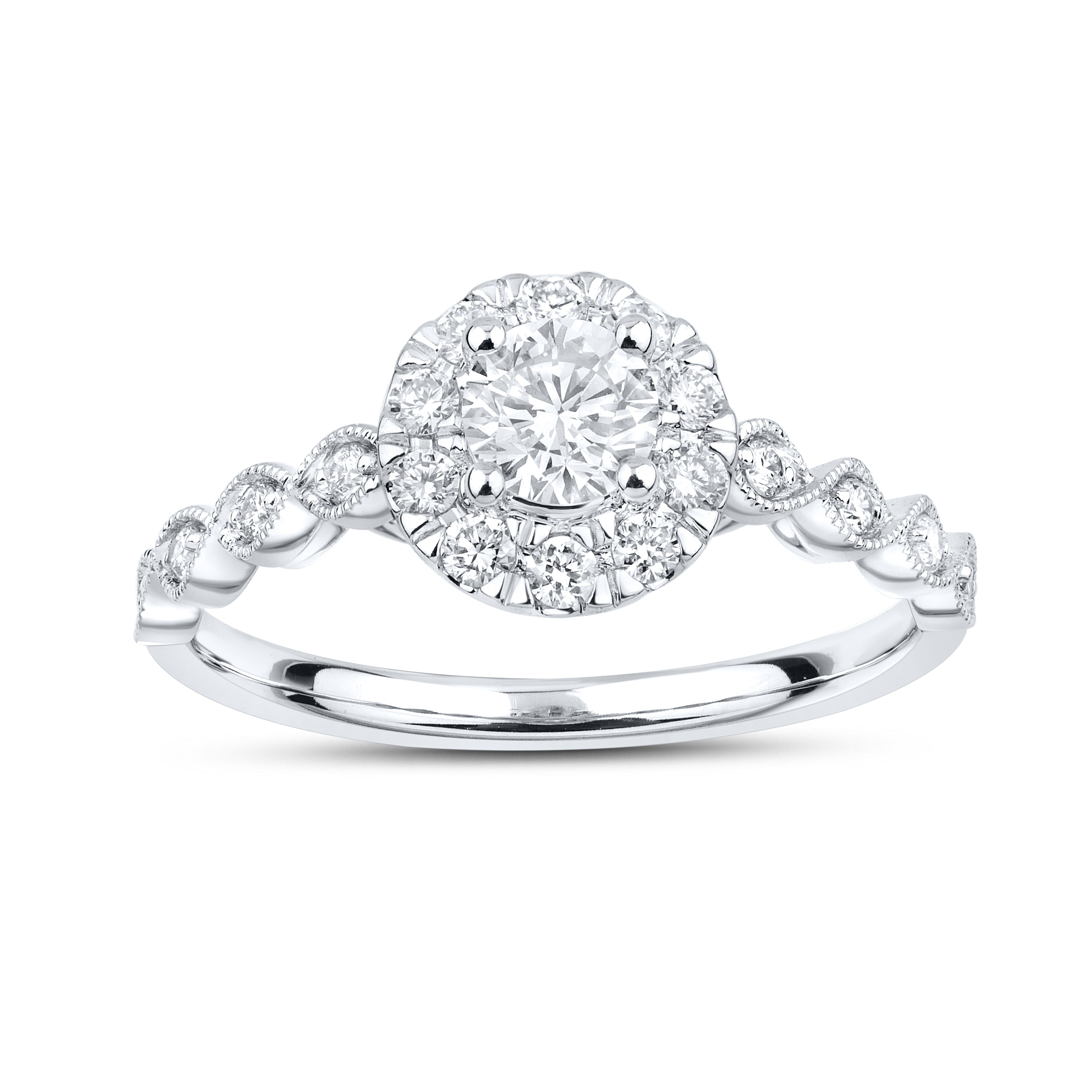 14kt White Gold 0.60 CTW Lab Diamond Engagement Ring