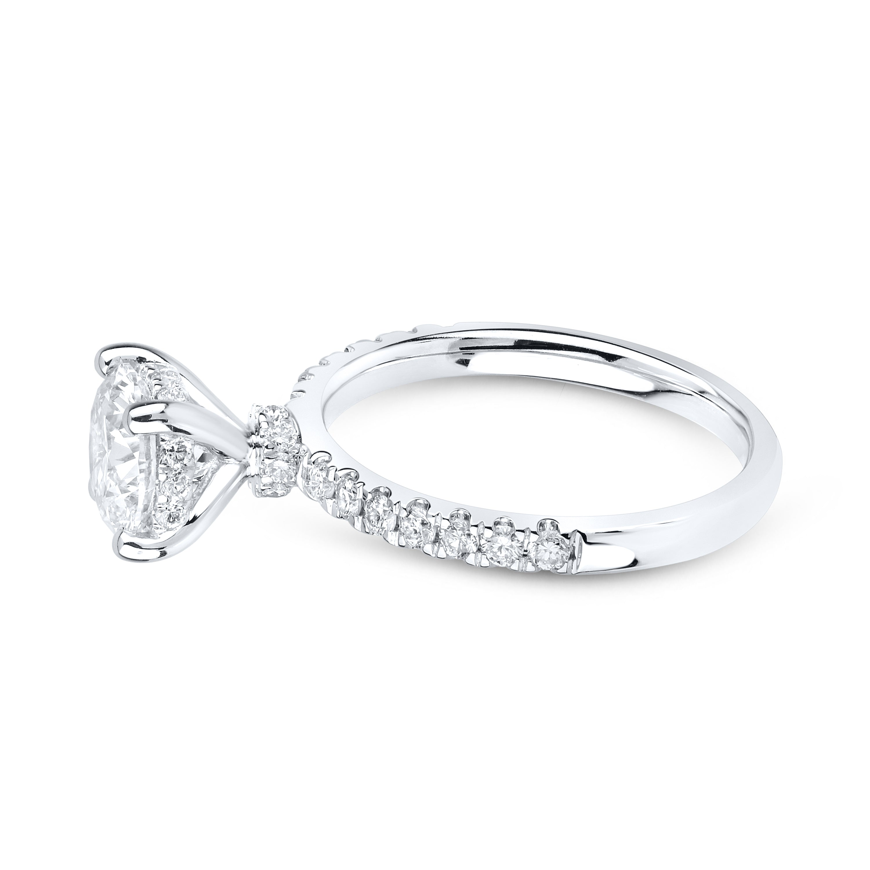 14kt White Gold 2.03 CTW Lab Diamond Round Shape Solitaire Ring