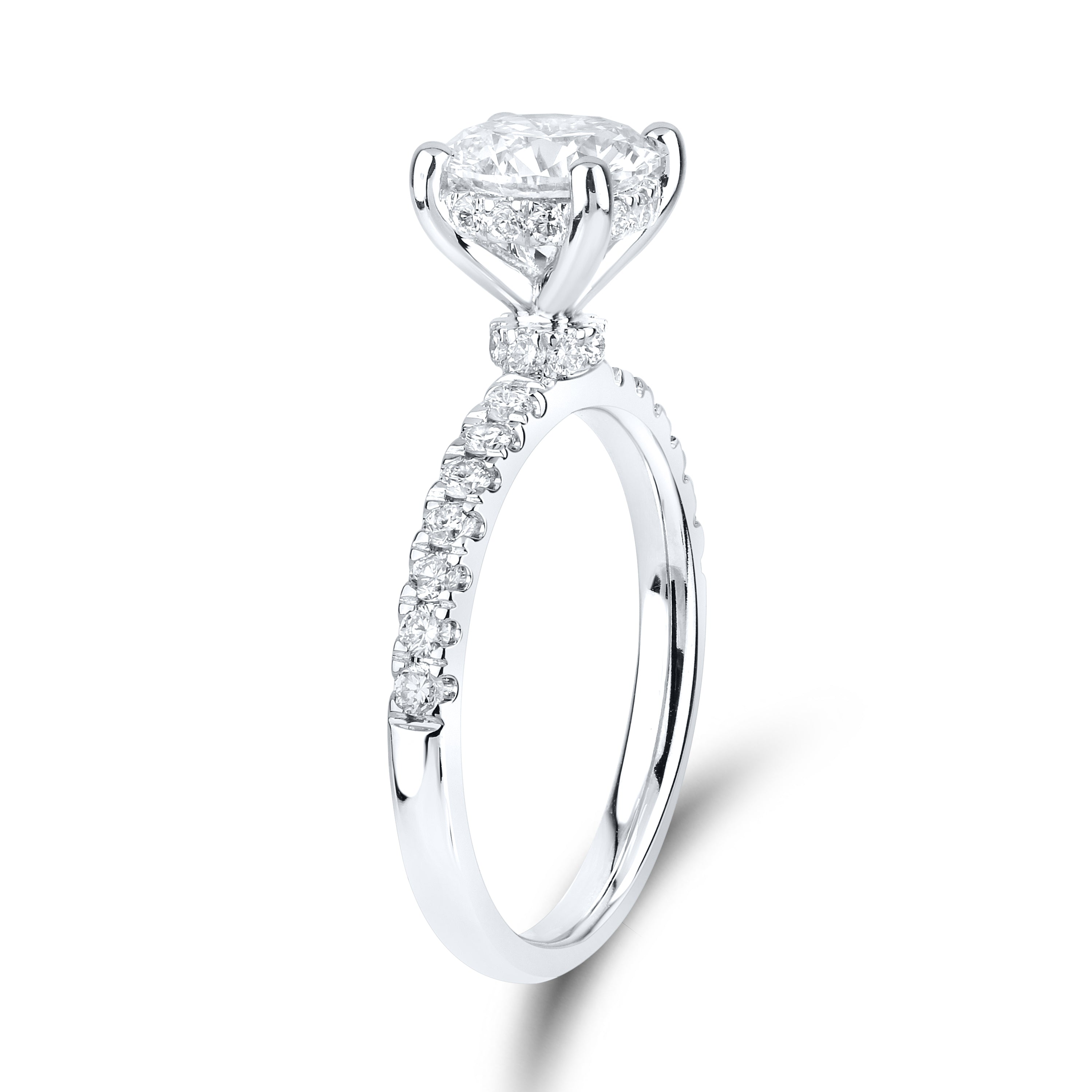 14kt White Gold 2.03 CTW Lab Diamond Round Shape Solitaire Ring