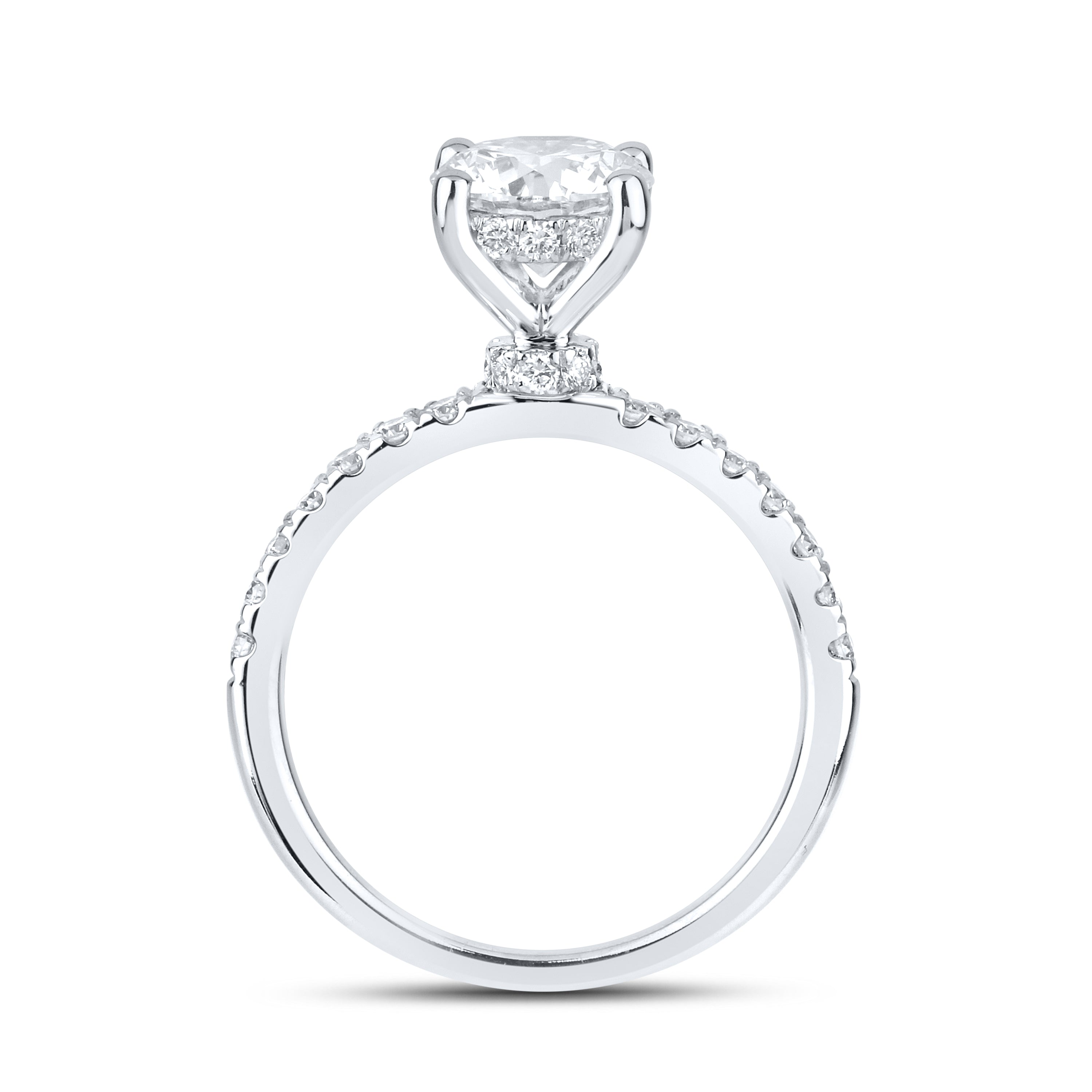 14kt White Gold 2.03 CTW Lab Diamond Round Shape Solitaire Ring