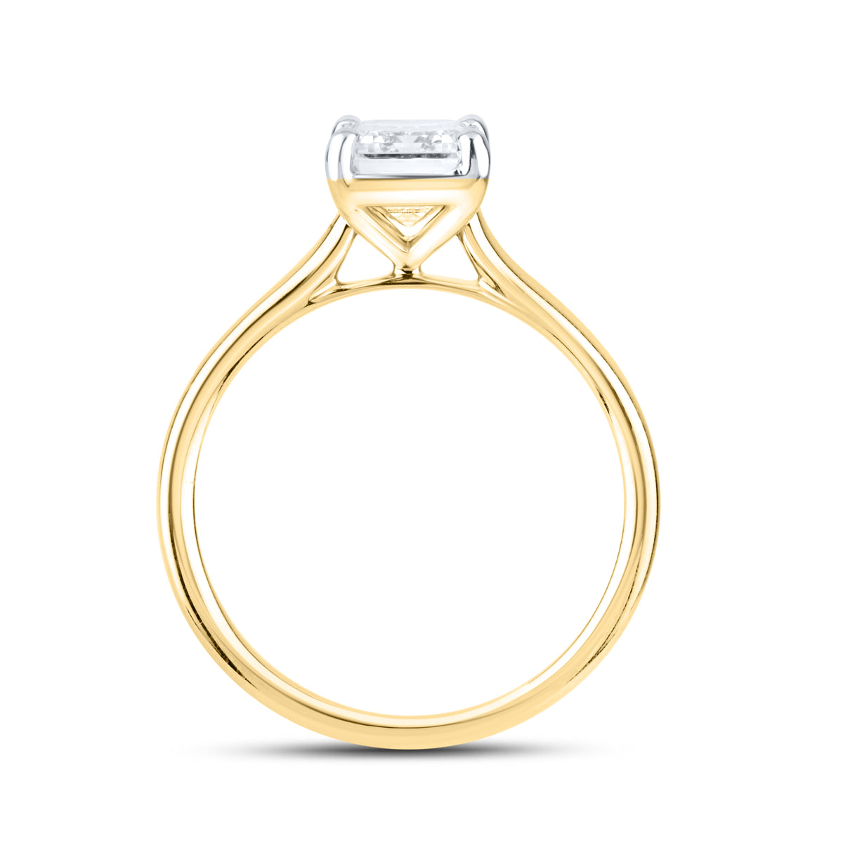 14kt Yellow Gold 2.03 CTW Lab Diamond Emerald Shape Solitaire Ring