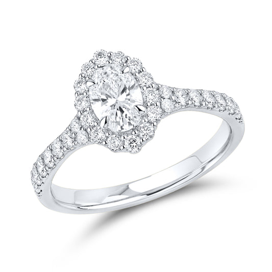 14kt White Gold 1.00 CTW  Lab Diamond Engagement Ring
