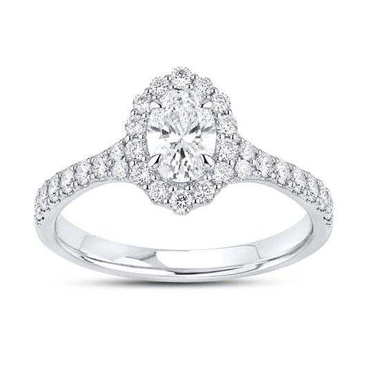 14kt White Gold 1.00 CTW  Lab Diamond Engagement Ring