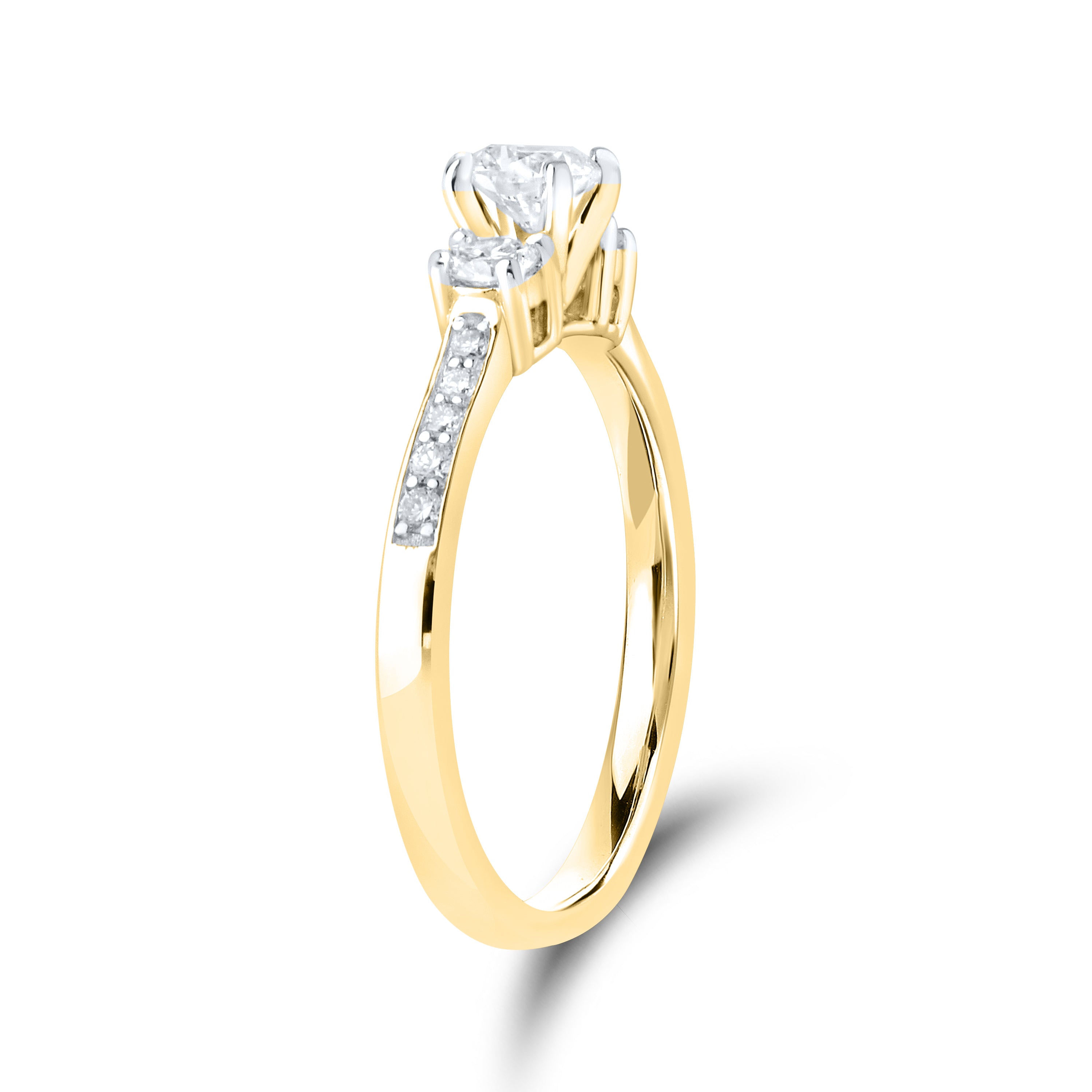 14kt Yellow Gold 0.56 CTW Lab Diamond Engagement Ring