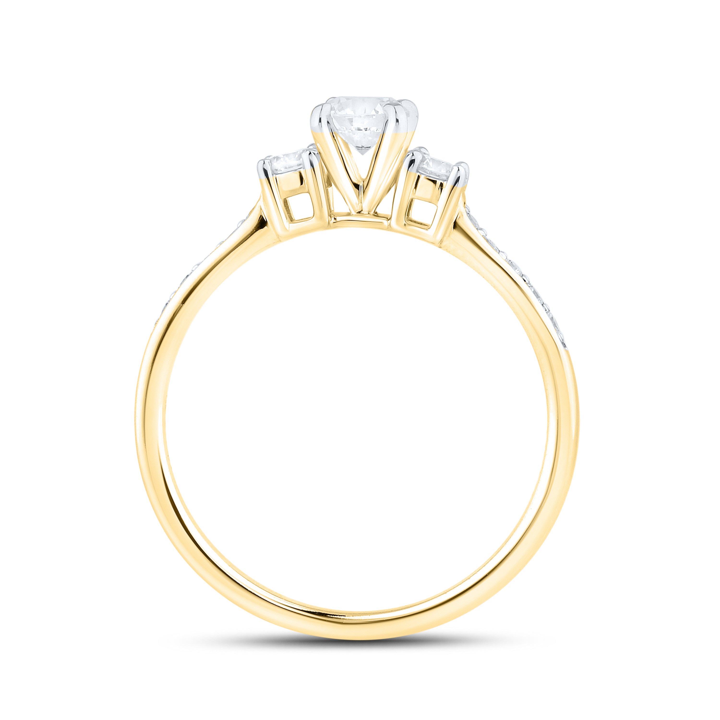 14kt Yellow Gold 0.56 CTW Lab Diamond Engagement Ring