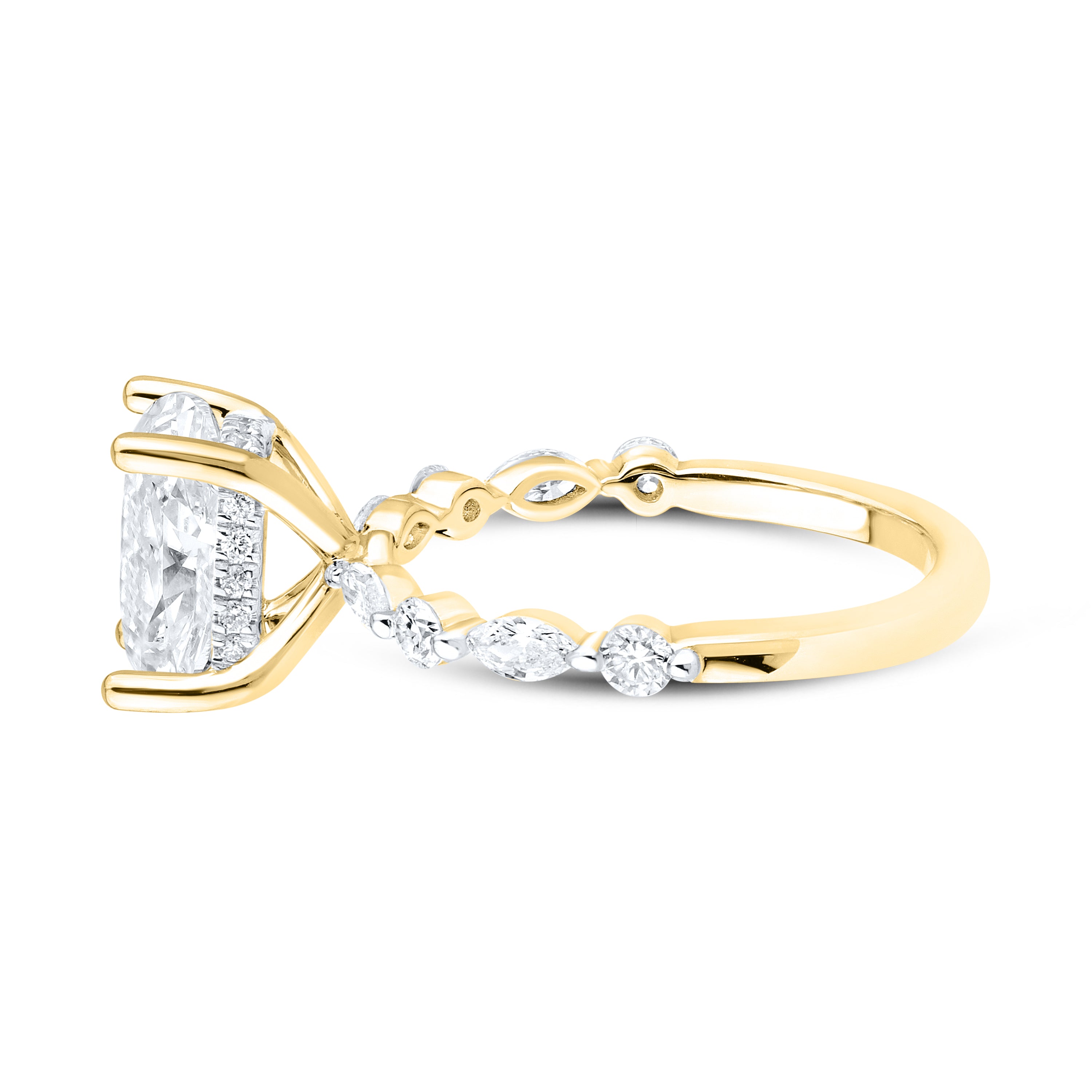 14kt Yellow Gold 2.50 CTW Lab Diamond Engagement Ring