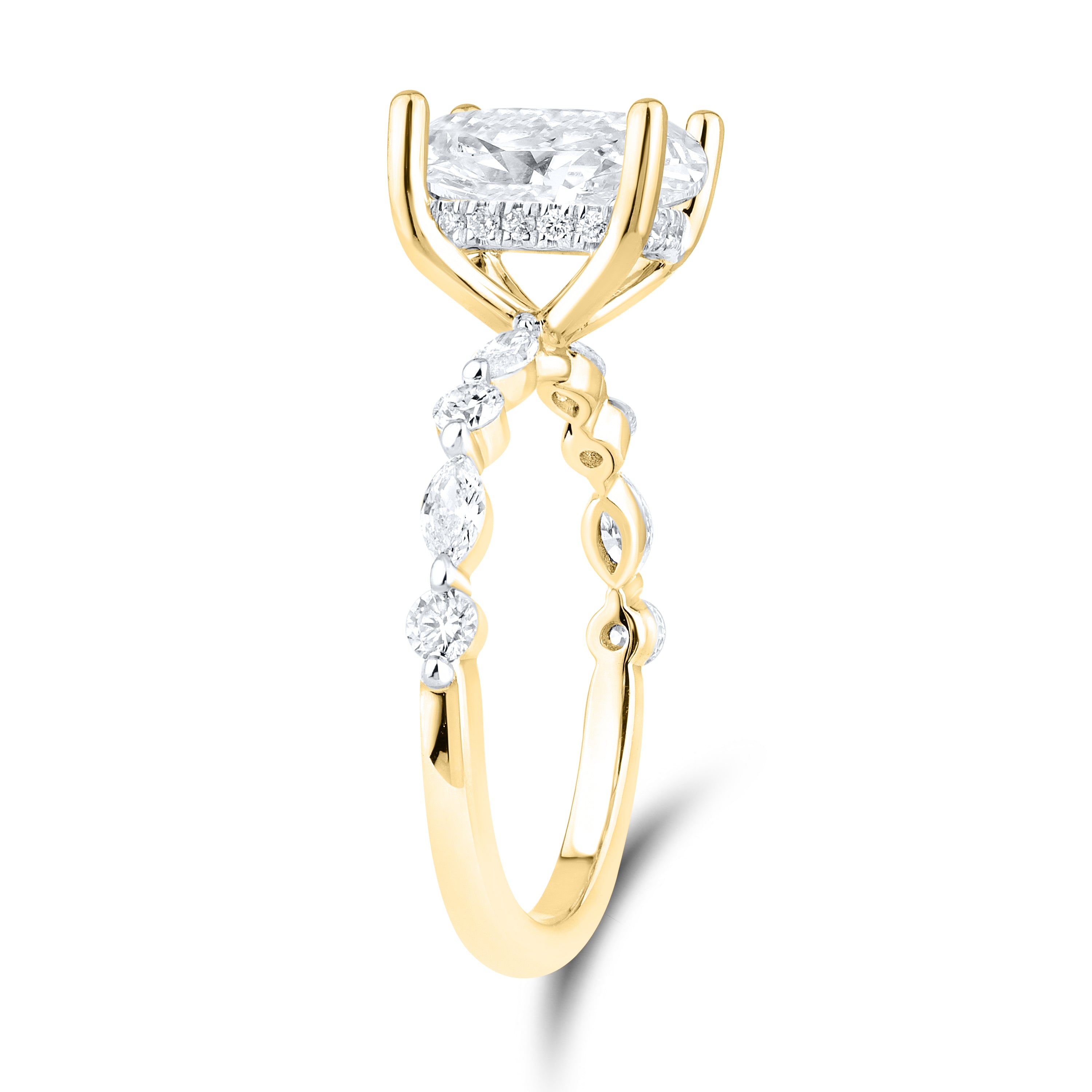 14kt Yellow Gold 2.50 CTW Lab Diamond Engagement Ring