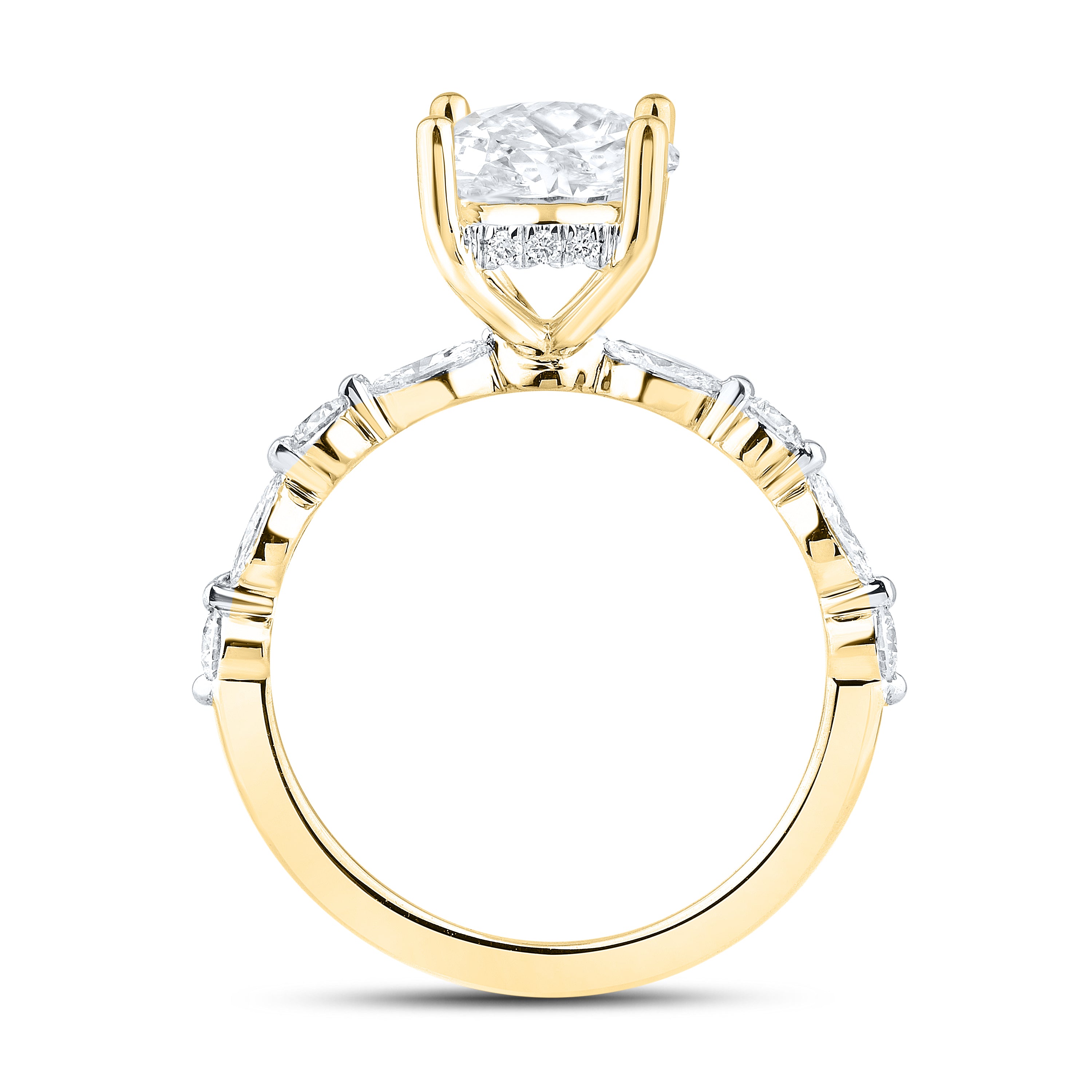 14kt Yellow Gold 2.50 CTW Lab Diamond Engagement Ring