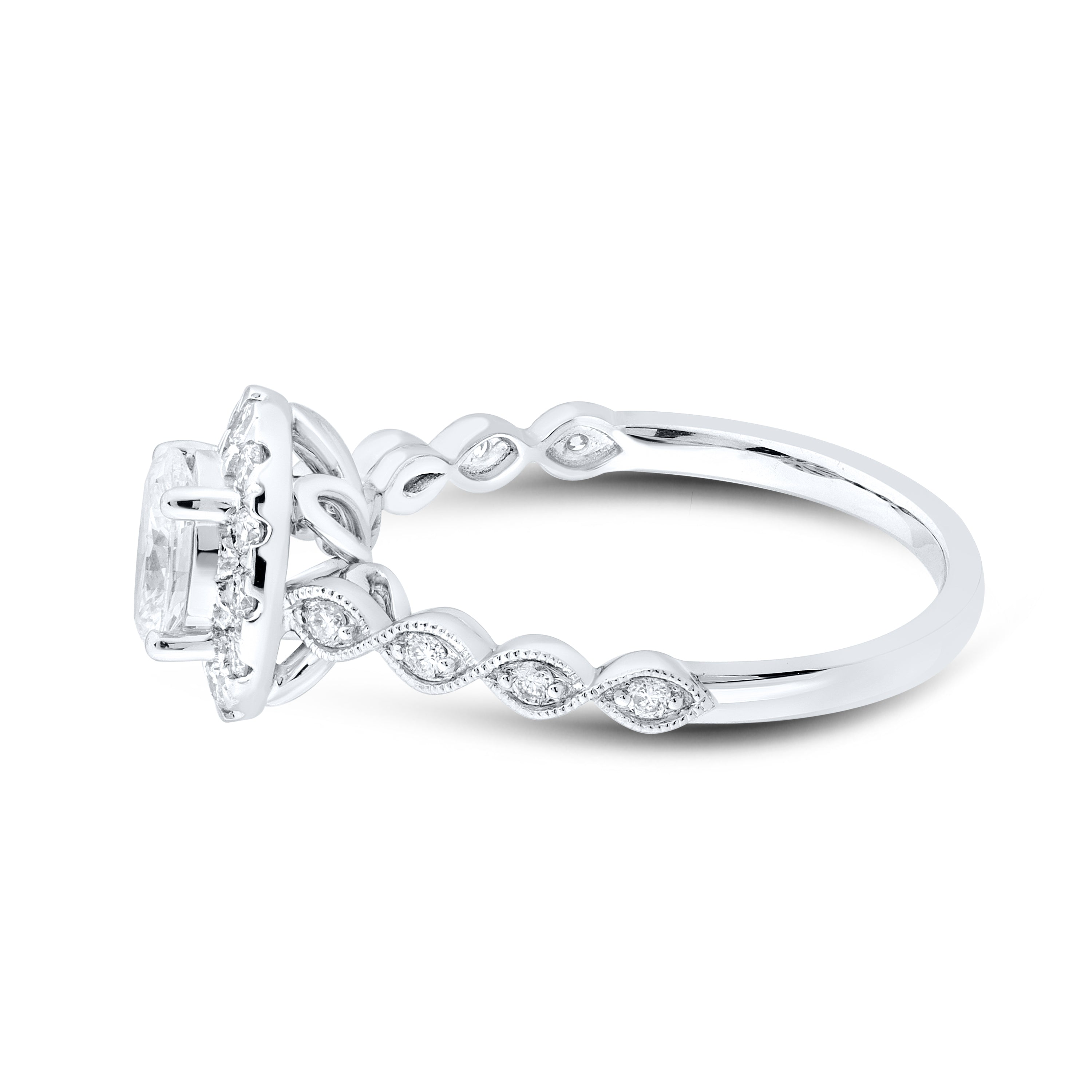 14kt White Gold 0.80 CTW Lab Diamond Engagement Ring
