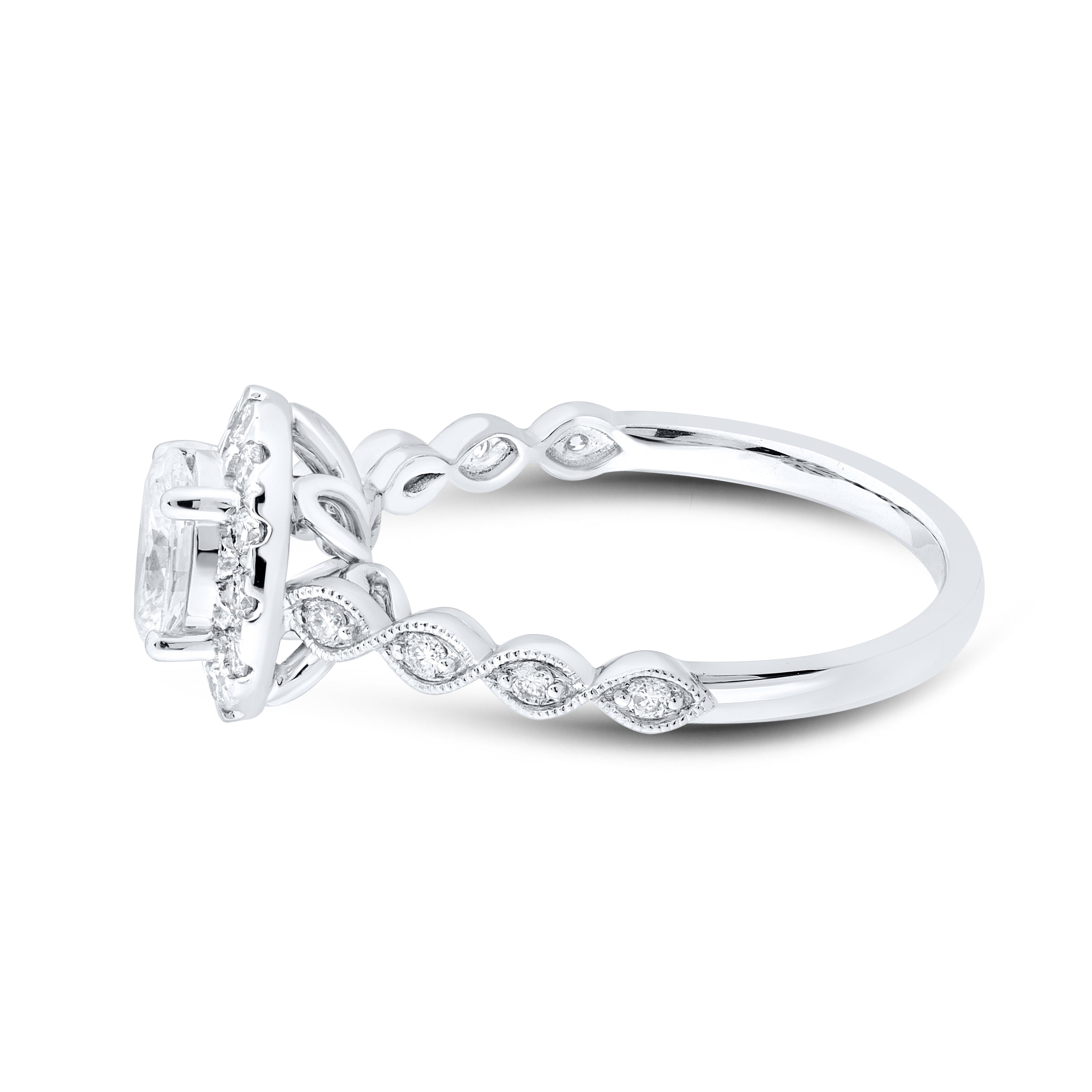14kt White Gold 0.83 CTW Lab Diamond Engagement Ring