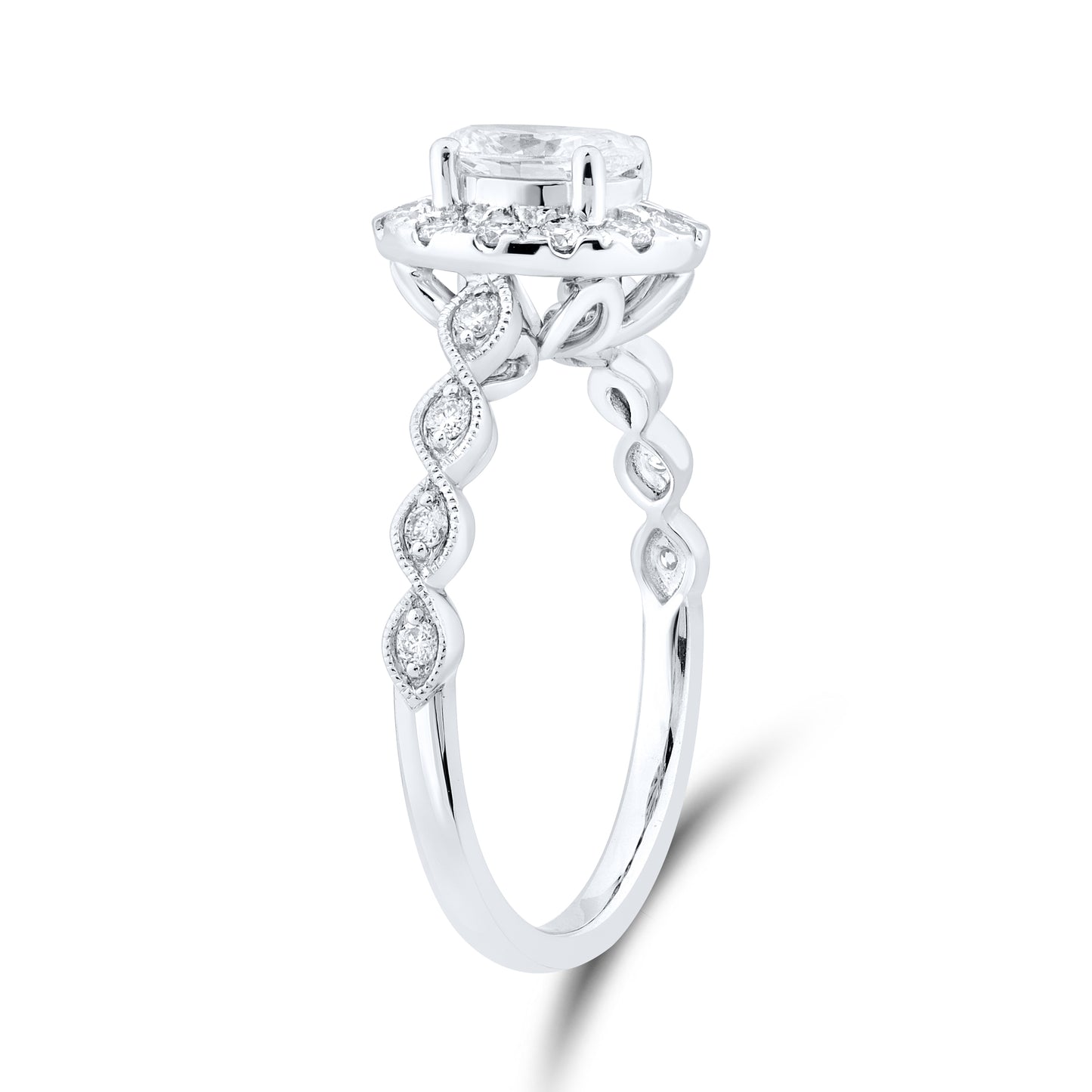 14kt White Gold 0.80 CTW Lab Diamond Engagement Ring