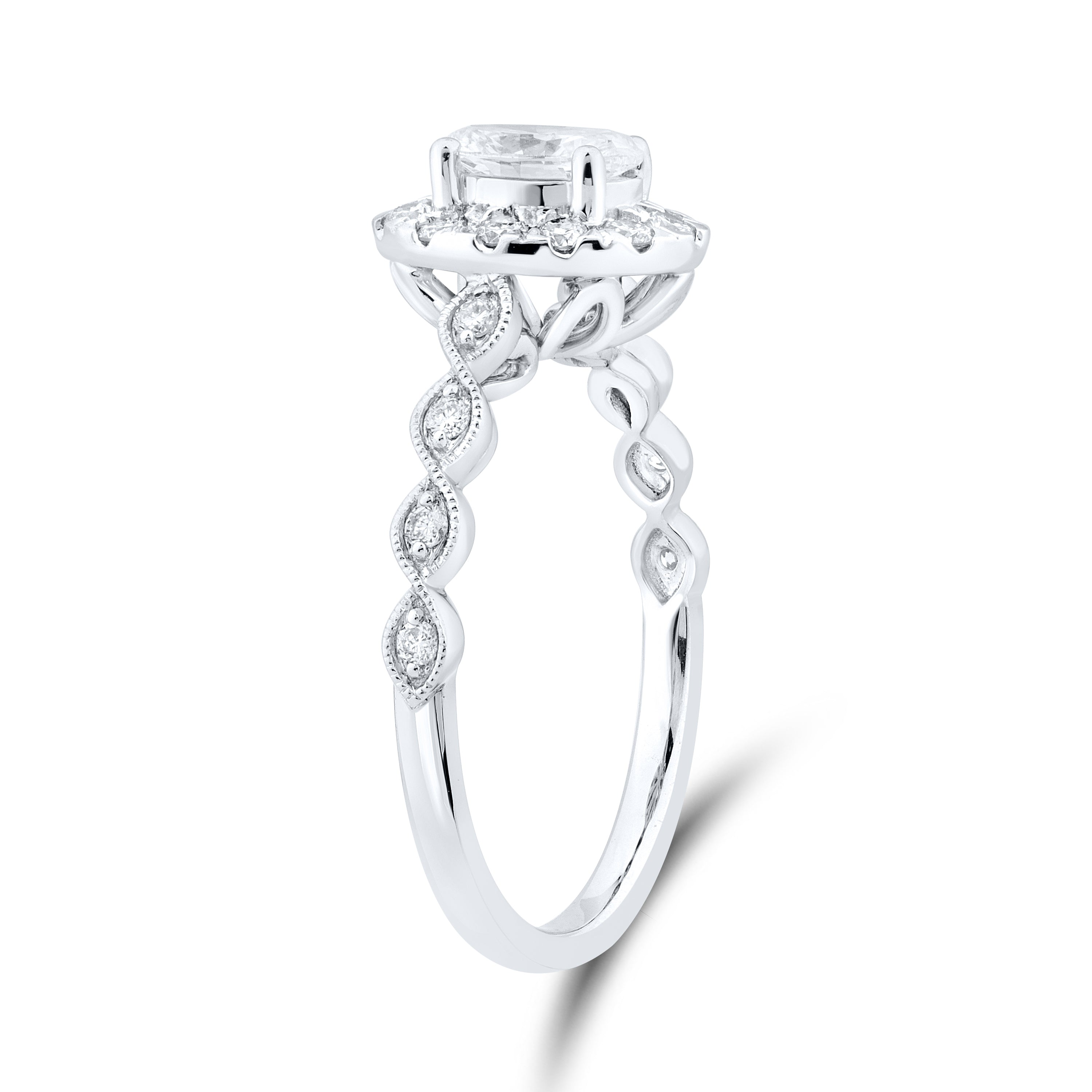 14kt White Gold 0.83 CTW Lab Diamond Engagement Ring