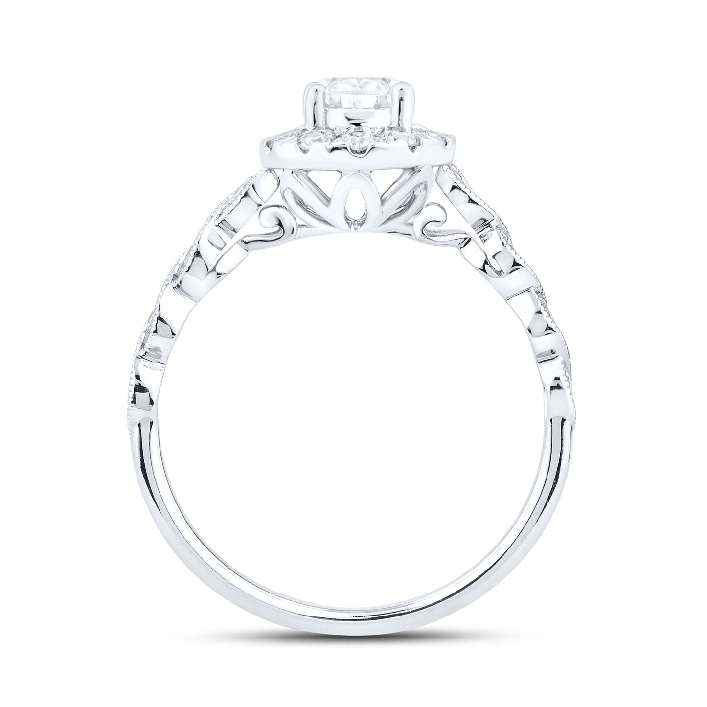 14kt White Gold 0.83 CTW Lab Diamond Engagement Ring