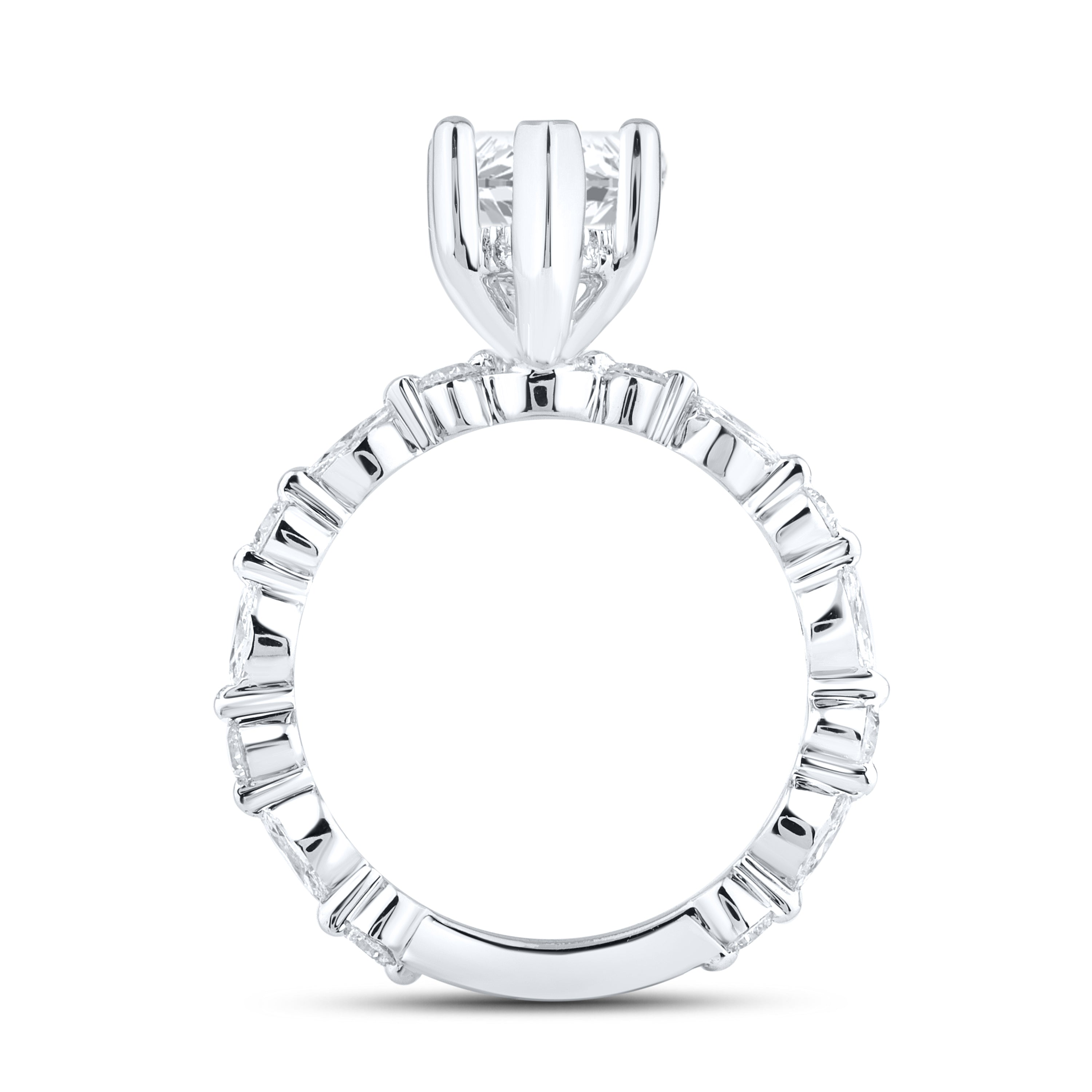 14kt White Gold 3.72 CTW Lab Diamond Engagement Ring